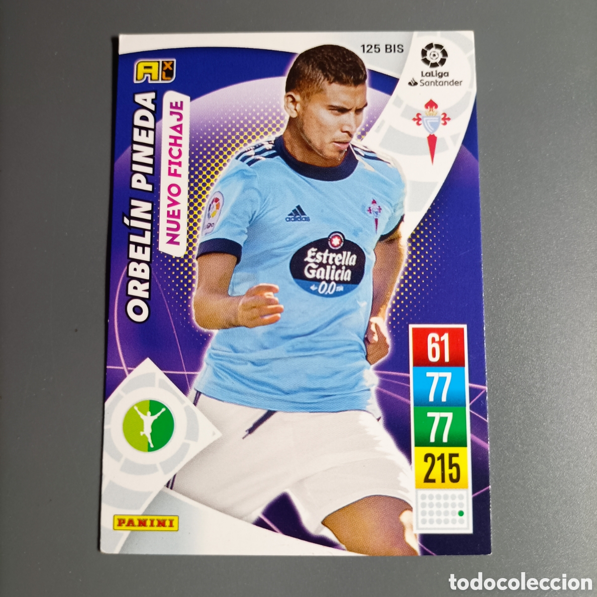 Cromos de f&uacute;tbol: ADRENALYN. LIGA 2021-2022 (CELTA) №125 BIS. ORBELIN PINEDA / NUEVO FICHAJE