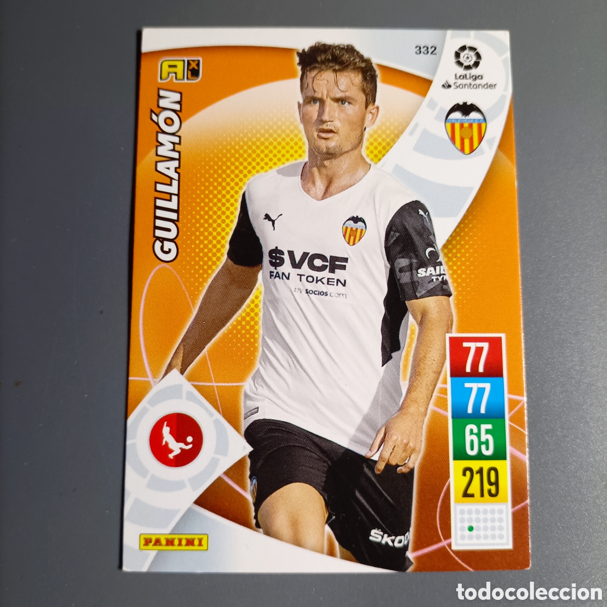 Cromos de f&uacute;tbol: ADRENALYN. LIGA 2021-2022 (VALENCIA) №332 GUILLAMON