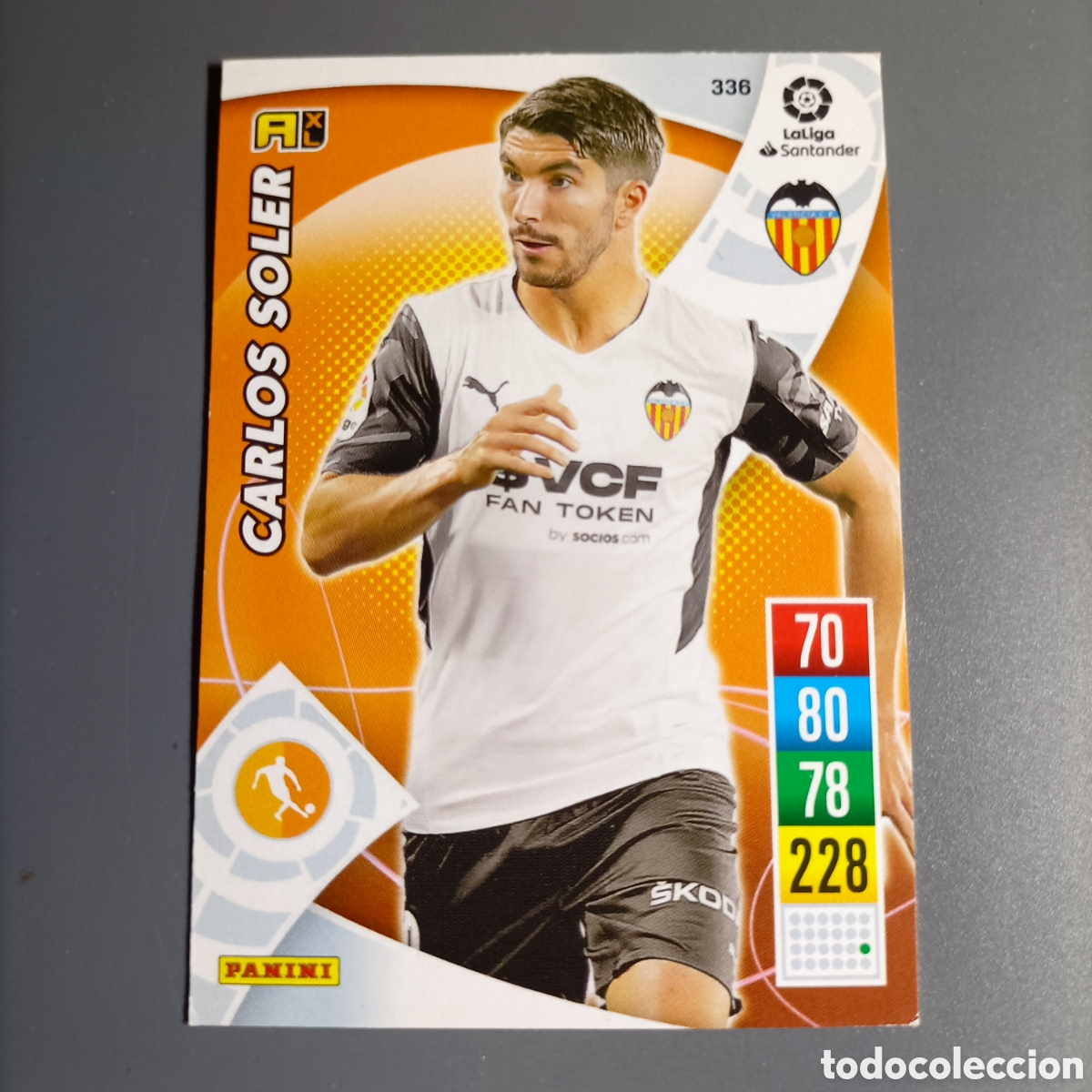 Football Stickers: ADRENALYN. LIGA 2021-2022 (VALENCIA) №336 CARLOS SOLER