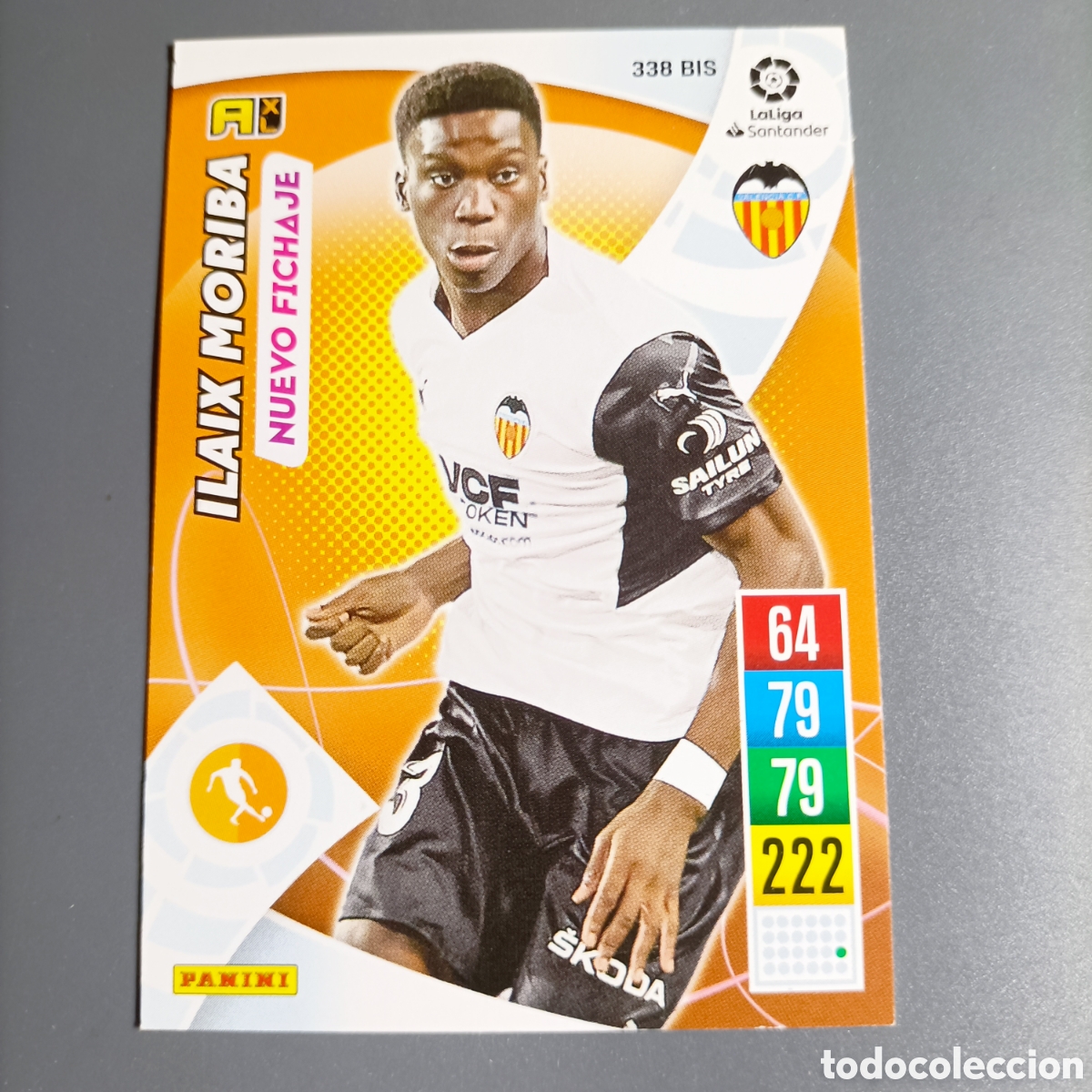 Football Stickers: ADRENALYN. LIGA 2021-2022 (VALENCIA) №338 BIS. ILAIX MORIBA / NUEVO FICHAJE