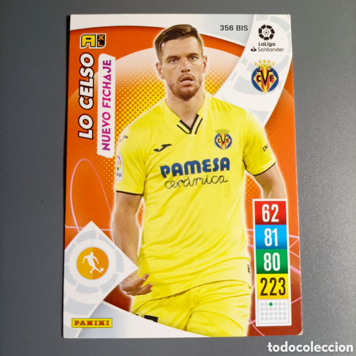 Football Stickers: ADRENALYN. LIGA 2021-2022 (VILLARREAL) №356 BIS. LO CELSO / NUEVO FICHAJE