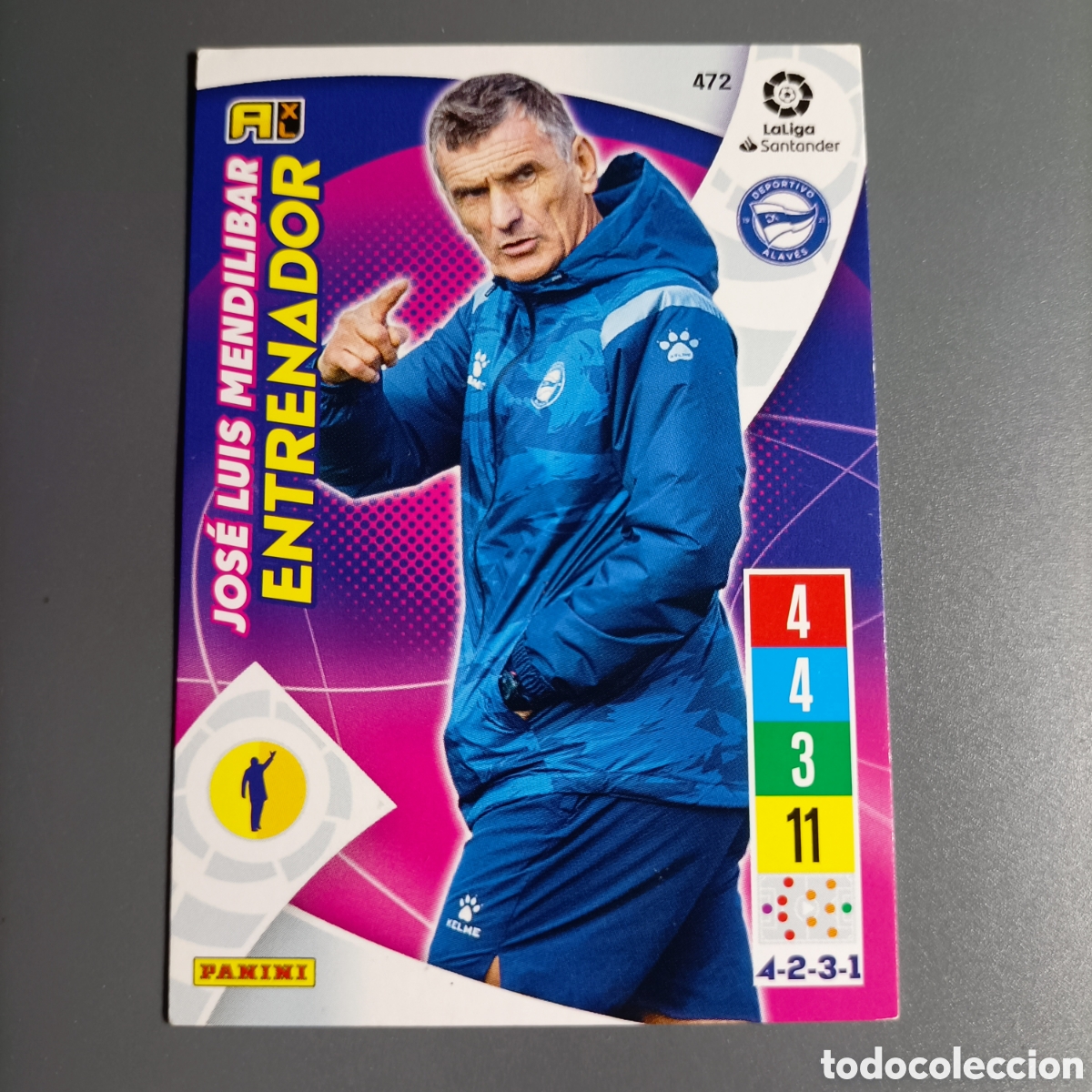 Football Stickers: ADRENALYN. LIGA 2021-2022 (ALAV&Eacute;S) №472 JOS&Eacute; LUIS MENDILIBAR