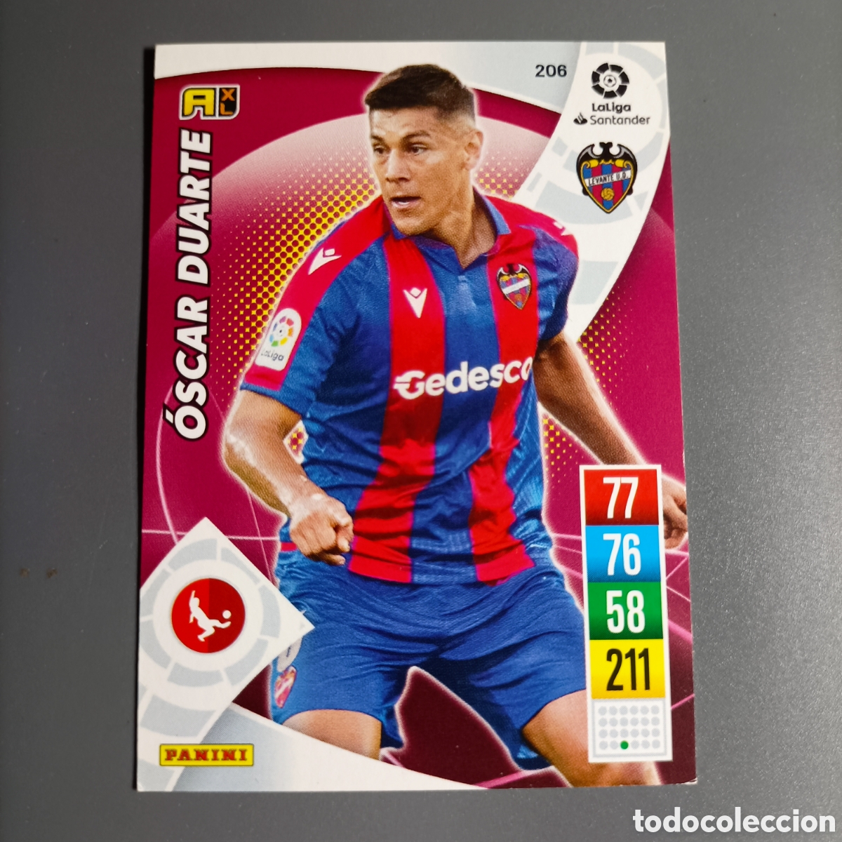 Cromos de f&uacute;tbol: ADRENALYN. LIGA 2021-2022 (LEVANTE) №206 OSCAR DUARTE