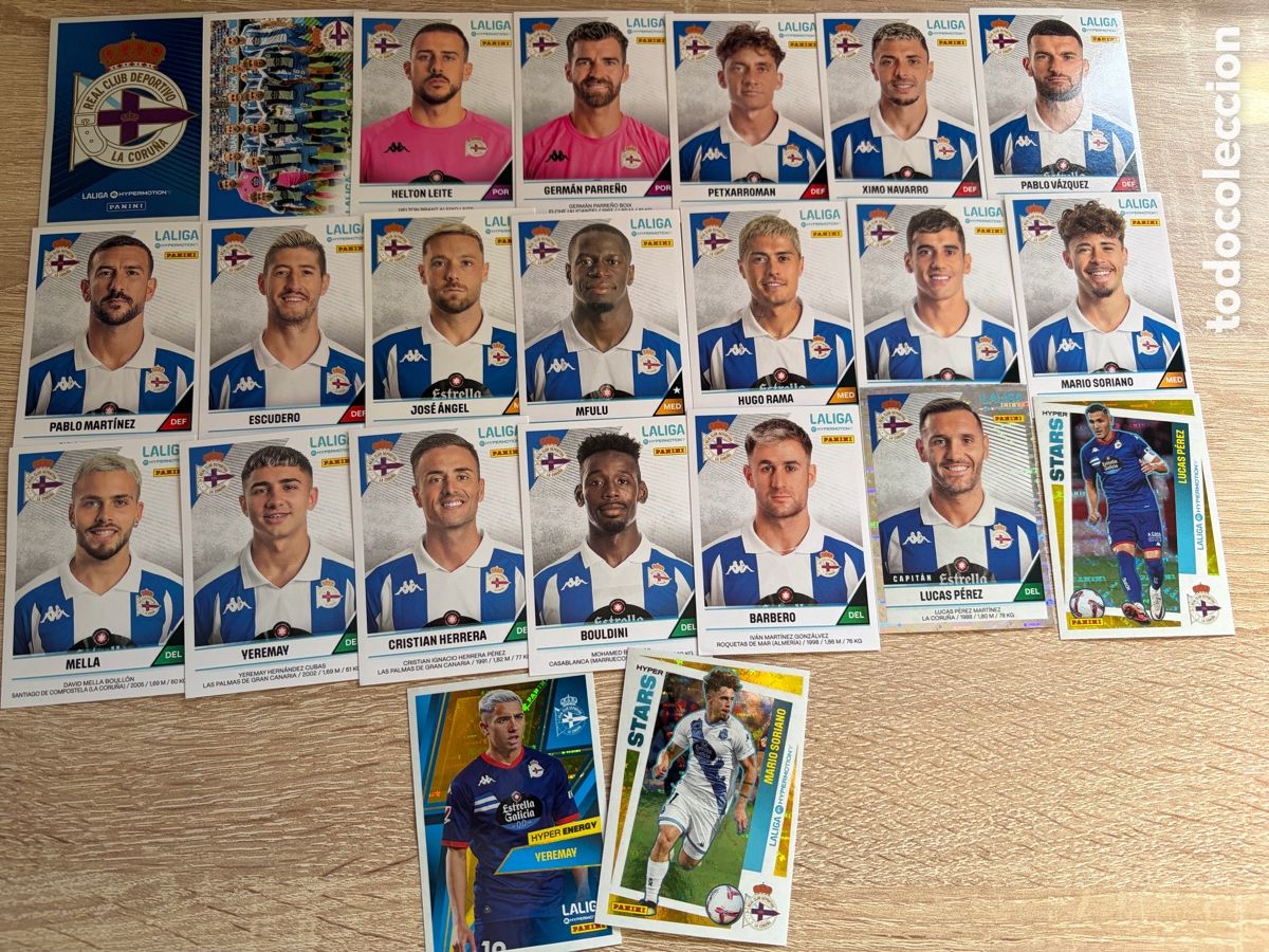 Cromos de f&uacute;tbol: DEPORTIVO DE A CORU&Ntilde;A ROOKIE YEREMAY SET CASI COMPLETO LIGA HYPERMOTION 2024 2025 24 25 PANINI