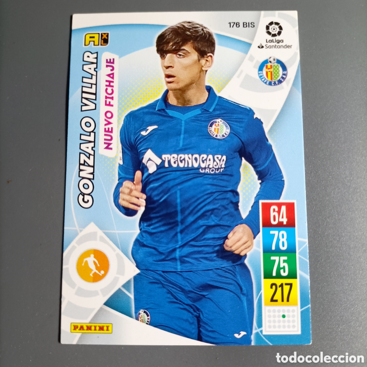Cromos de f&uacute;tbol: ADRENALYN. LIGA 2021-2022 (GETAFE) №176 BIS. GONZALO VILLAR / NUEVO FICHAJE
