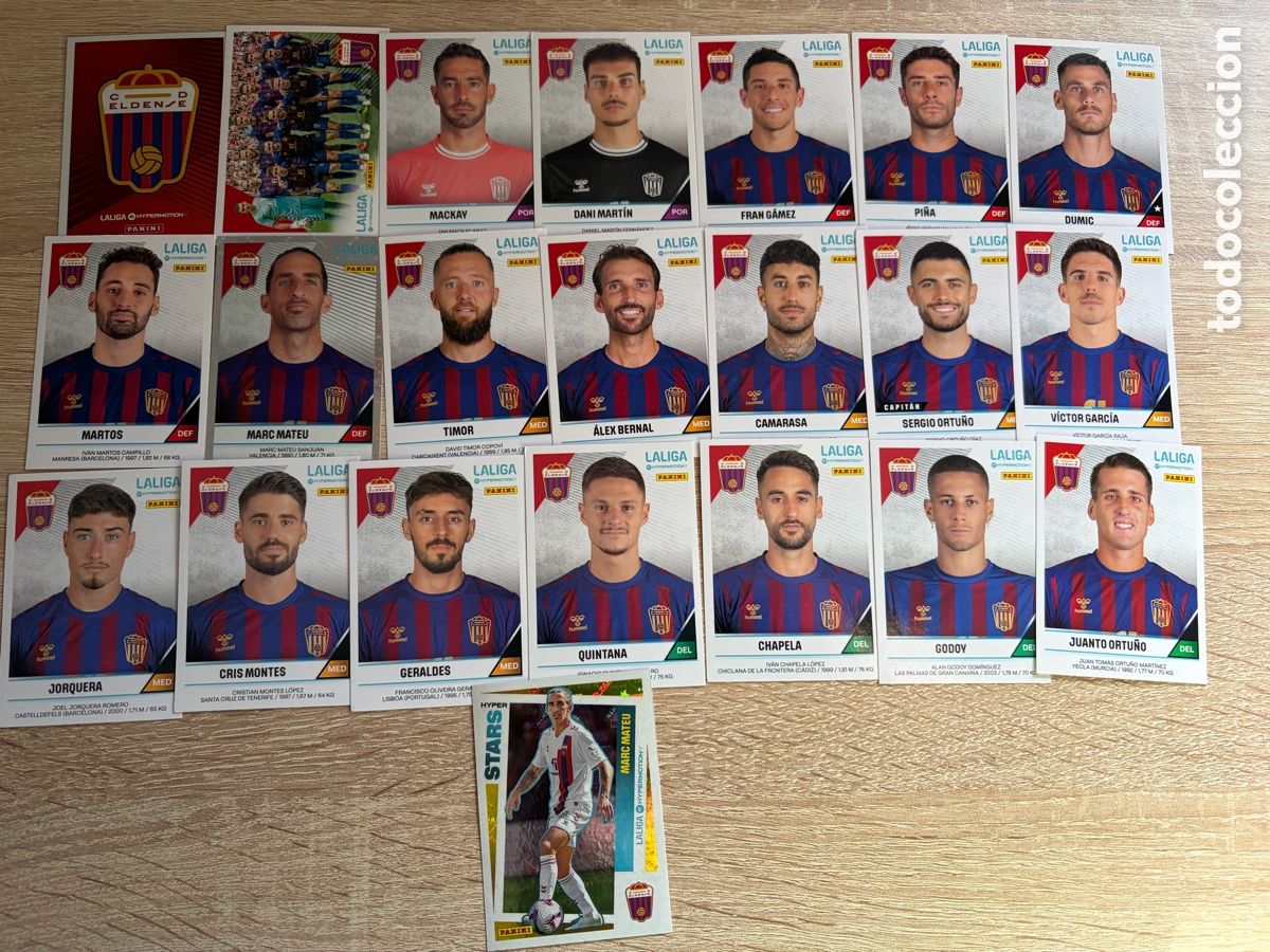 Fu&szlig;ball-Sticker: ELDENSE CF SET COMPLETO LIGA HYPERMOTION SEGUNDA DIVISI&Oacute;N 2024 2025 24 25 PANINI