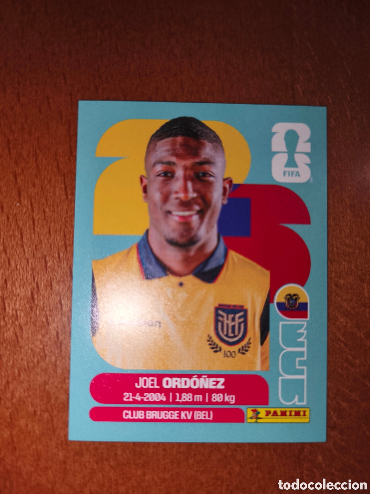 Football Stickers: ECU8 Joel Ord&oacute;&ntilde;ez ECU 8 Fifa World Cup 2026 Ecuador