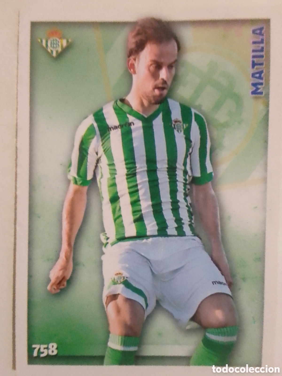 Cromos de f&uacute;tbol: Mundicromo 2015 n&deg; 758 Matilla &bull; Betis.