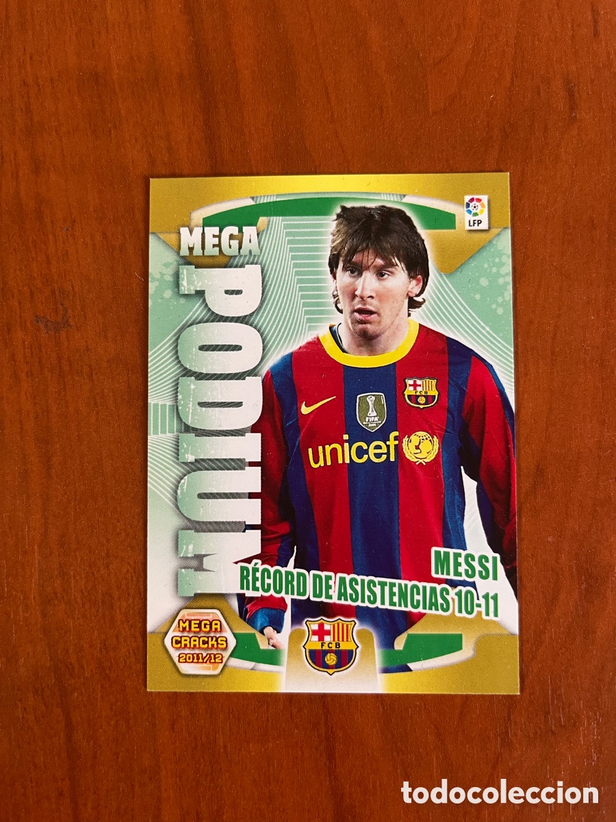 Cromos de f&uacute;tbol: CROMO n&ordm; 369 MESSI BARCELONA MEGA PODIUM MEGACRACKS 2011 - 2012 DE PANINI 11 12