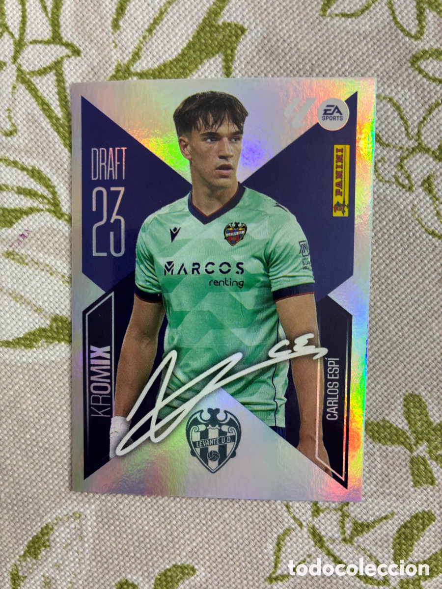 Cromos de f&uacute;tbol: Carlos Esp&iacute; (Levante UD) N.&ordm; K4 - &rdquo;Kromix / Draft 23&rdquo; Parallel - Col. Liga 2026-27 Ed. Este / Panini