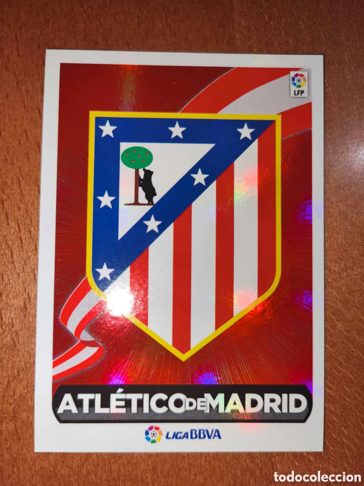 Cromos de f&uacute;tbol: Escudo Atl&eacute;tico De Madrid n&deg;23 liga este 14/15
