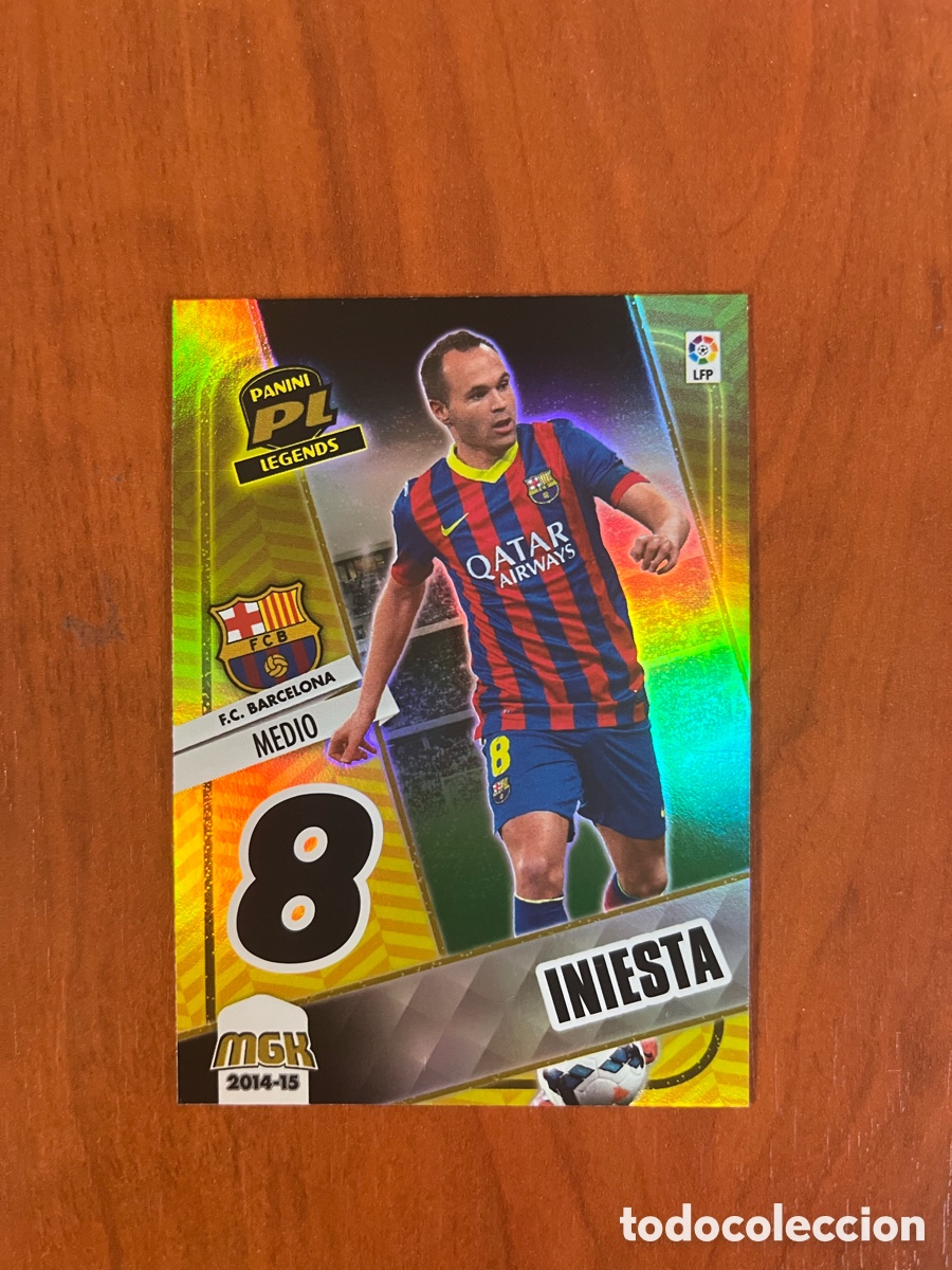 Cromos de f&uacute;tbol: INIESTA F. C. BARCELONA LEGENDS 430 PANINI MEGACRACKS 2014 2015 14 15