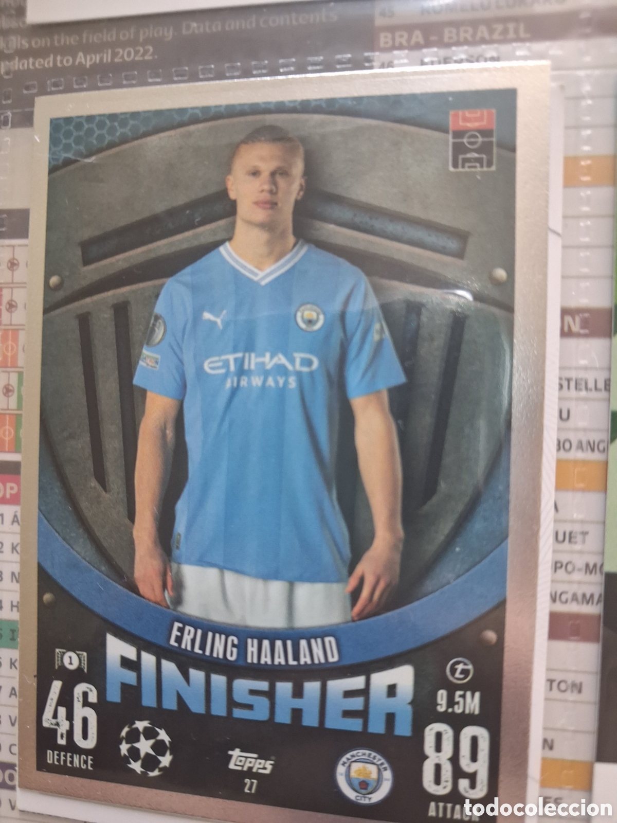 Cromos de f&uacute;tbol: 27 ERLING HAALAND FINISHER MANCHESTER CITY ⚽ TOPPS MATCH ATTAX 2023 2024 23 24 ⚽