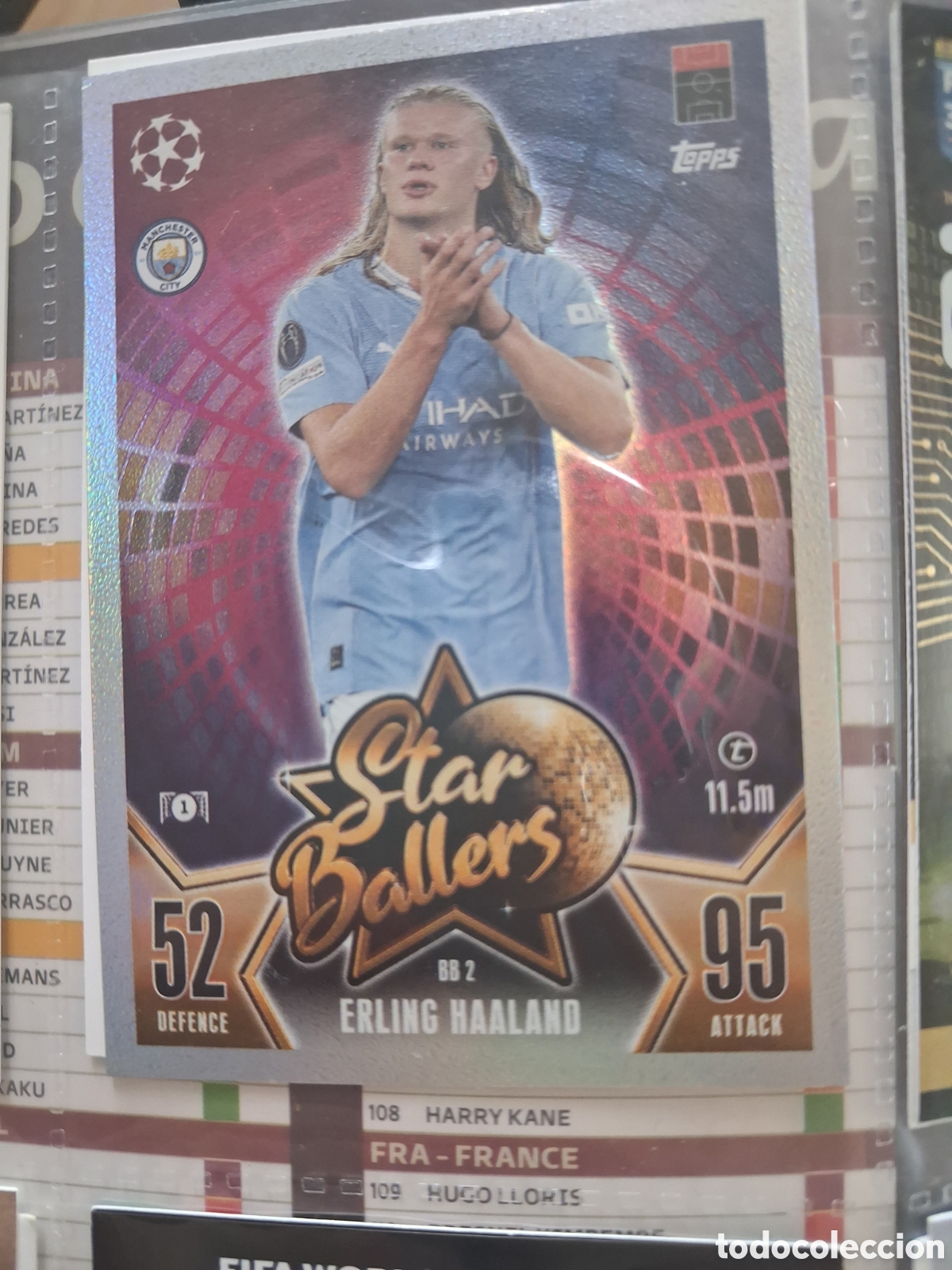 Cromos de f&uacute;tbol: BB 2 Haaland, Manchester City Star Ballers Topps Match Attax Champions League 2023 2024 23 24