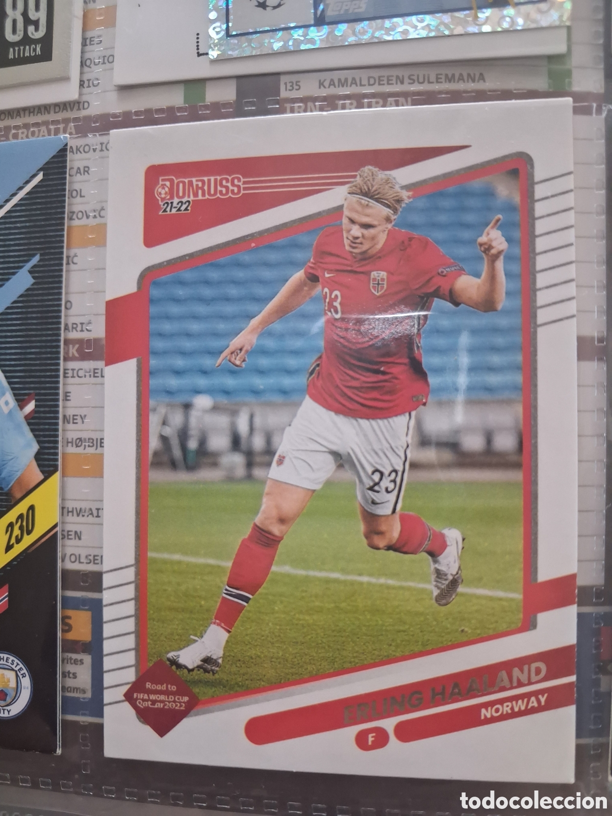 Cromos de f&uacute;tbol: #100 ERLING HAALAND - NORUEGA 2021 2022 PANINI DONRUSS ROAD TO QATAR 21 22