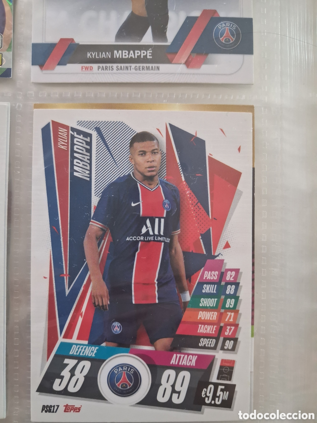 Cromos de f&uacute;tbol: PSG17 - MBAPP&Eacute; PAR&Iacute;S SAINT GERMAIN MATCH ATTAX 20 21 TOPPS