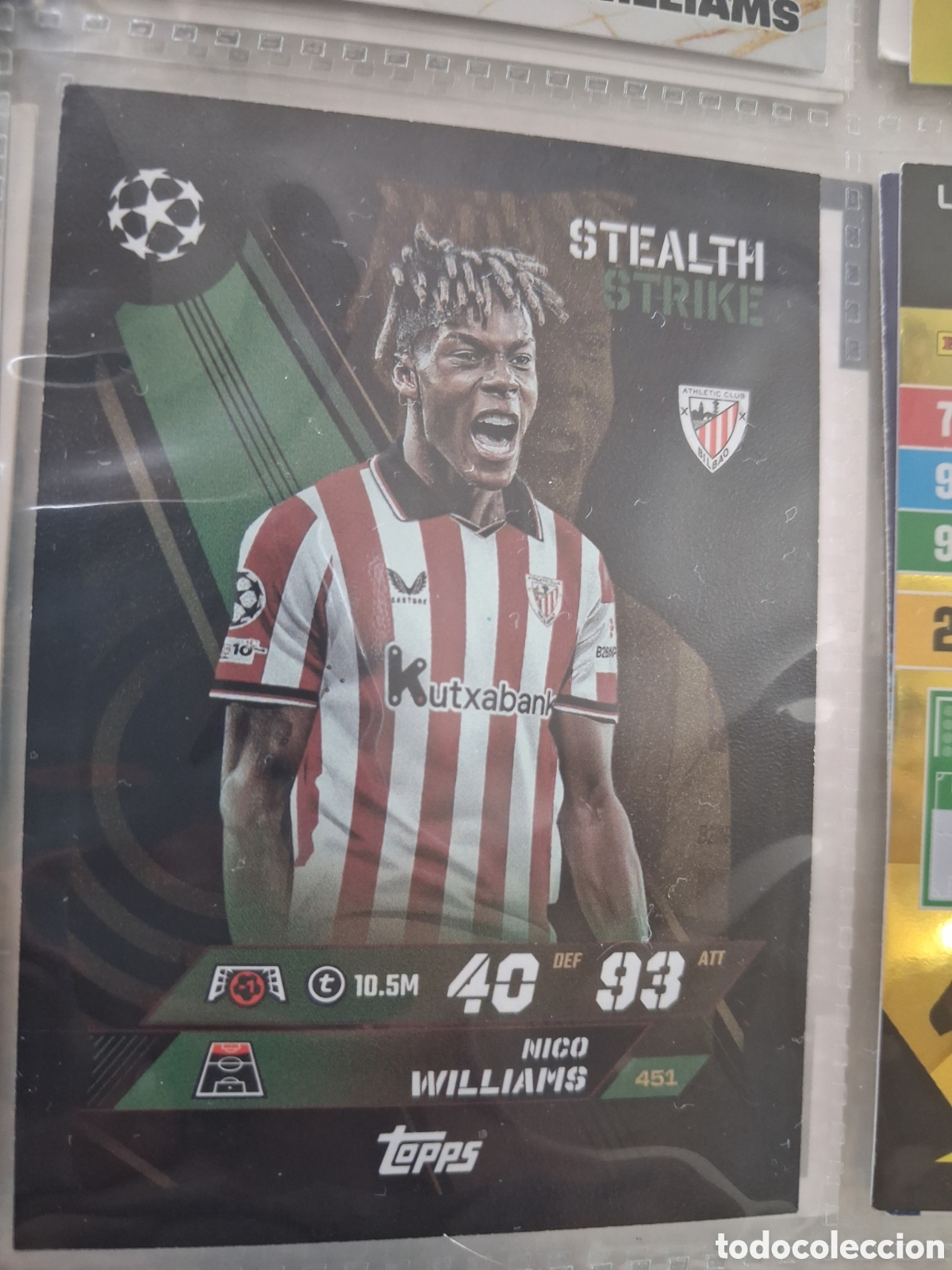 Cromos de f&uacute;tbol: Topps Match Attax 2025 2026 - Stealth Strike 451 Nico Williams