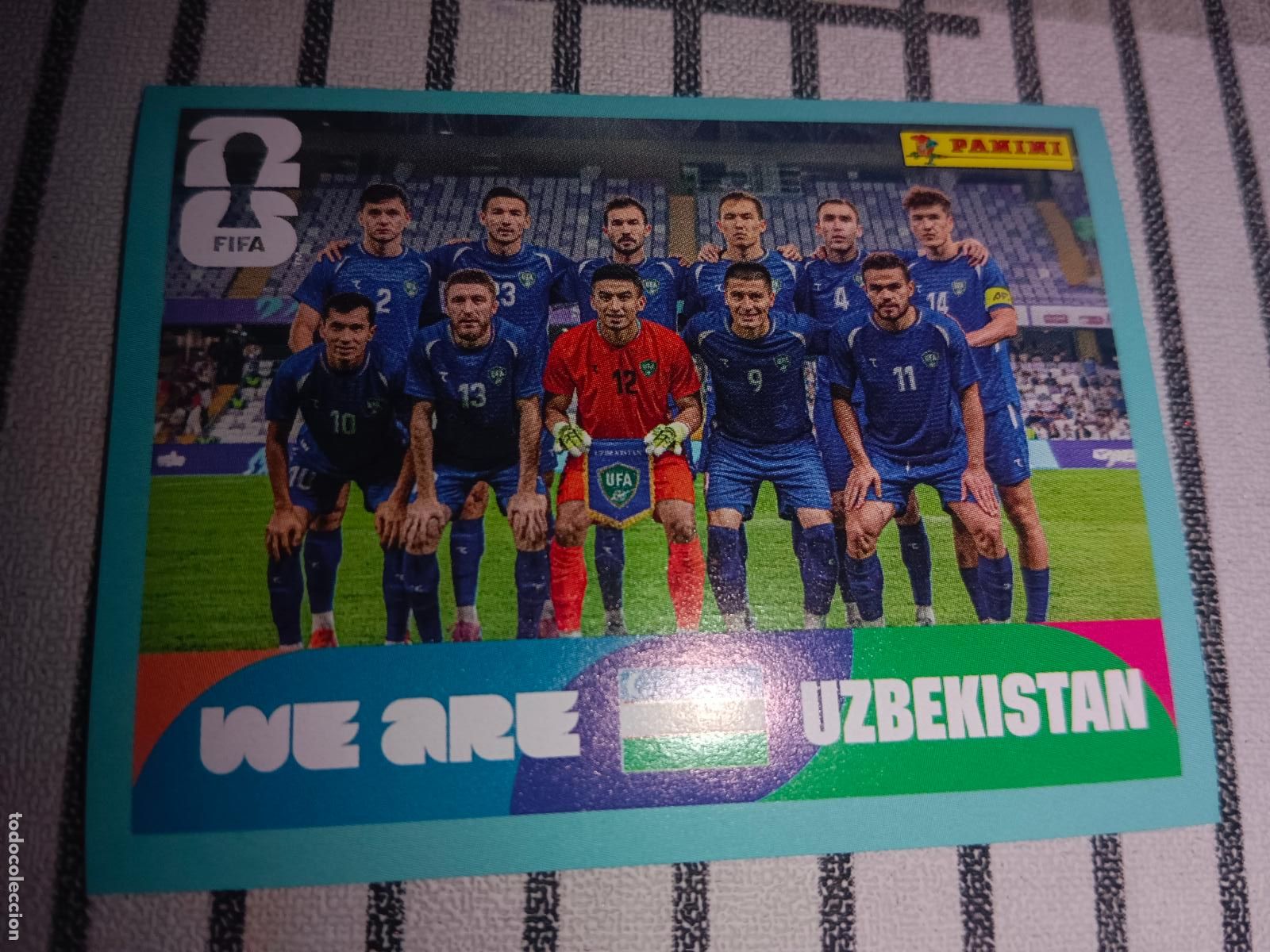 Cromos de f&uacute;tbol: MUNDIAL 2026 ESTADOS UNIDOS USA MEXICO MEJICO CANADA UZB 13 UZB13 ALINEACION UZBEKISTAN FIFA