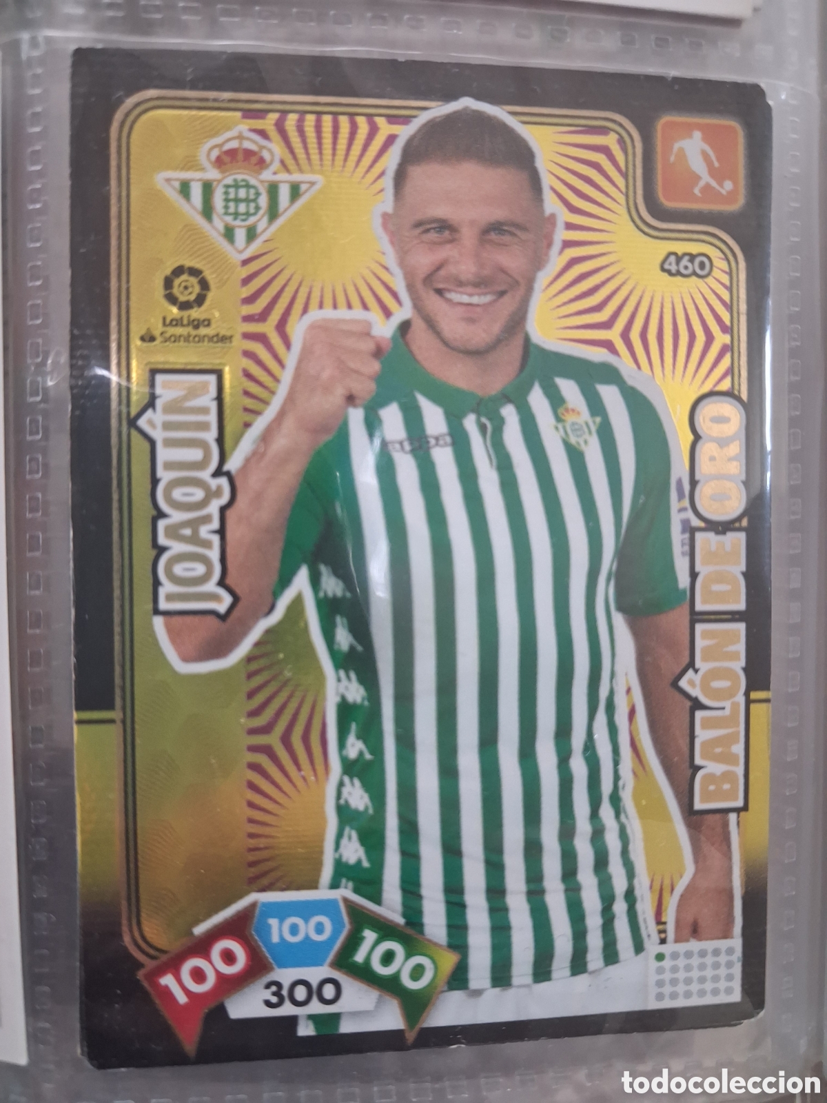 Cromos de f&uacute;tbol: ADRENALYN XL 2019 2020 PANINI 460 JOAQUIN&nbsp; REAL BETIS BALON DE ORO - CROMO LIGA 19 20