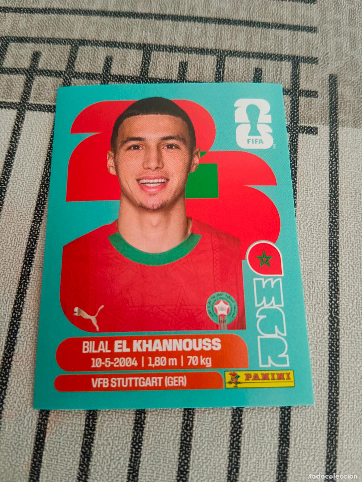 Cromos de f&uacute;tbol: MUNDIAL 2026 ESTADOS UNIDOS USA MEXICO MEJICO CANADA MAR 14 MAR14 BILAL EL KHANNOUSS MARRUECOS FIFA