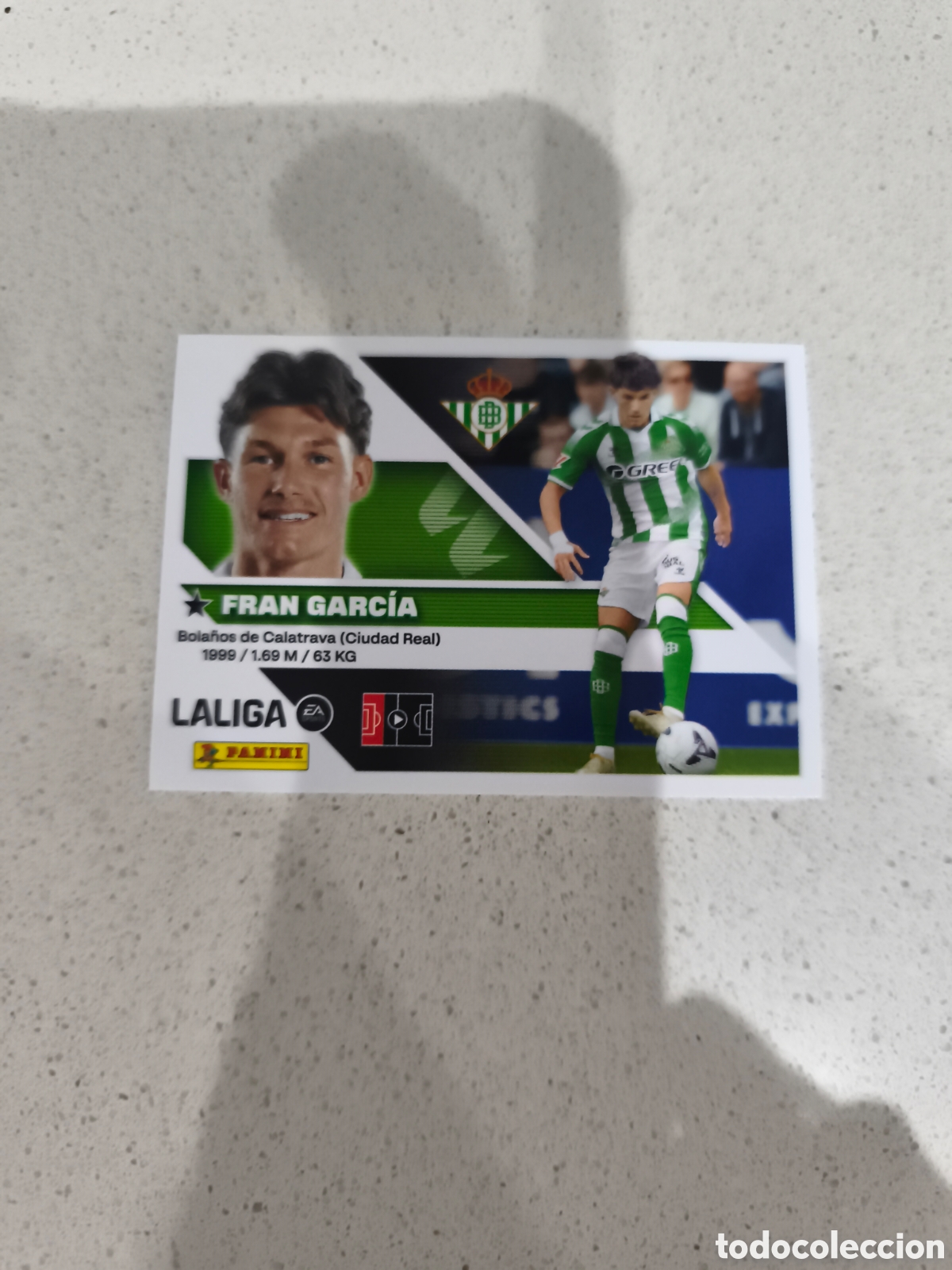 Cromos de f&uacute;tbol: CROMO N&Uacute;MERO 6 &Uacute;LTIMO FICHAJE FRAN GARC&Iacute;A BETIS. LIGA ESTE 26/27. PANINI. SEGUNDA EDICI&Oacute;N.