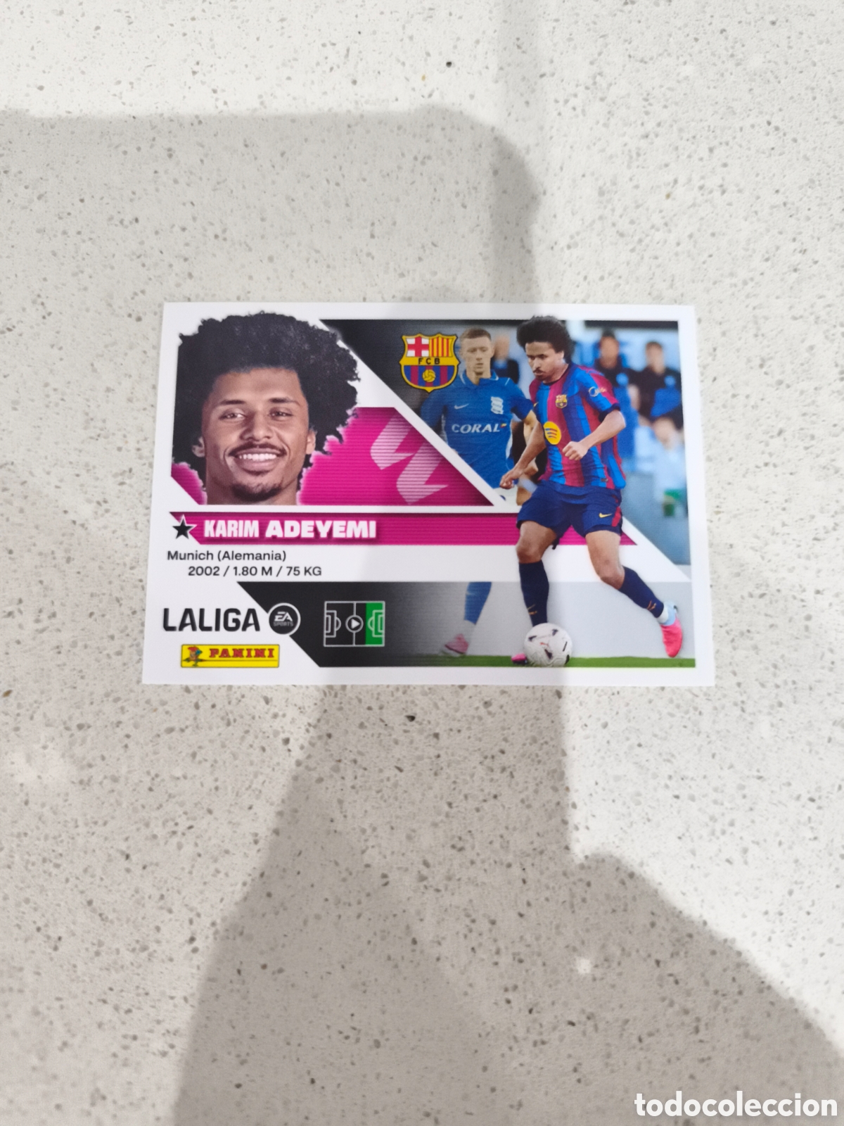 Cromos de Futebol: CROMO N&Uacute;MERO 19 &Uacute;LTIMO FICHAJE ADEYEMI FC BARCELONA. LIGA ESTE 26/27. PANINI. SEGUNDA EDICI&Oacute;N.