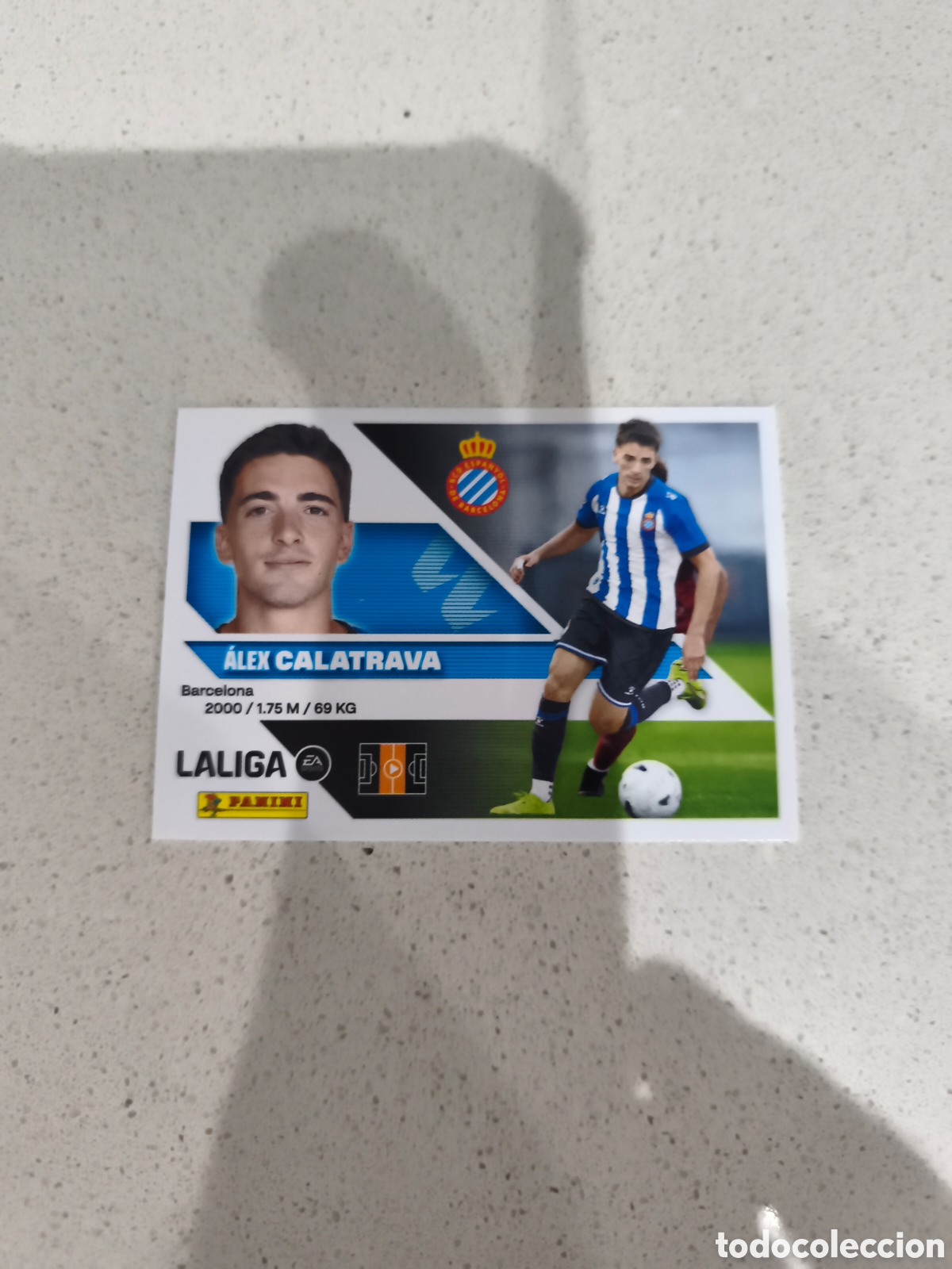 Cromos de f&uacute;tbol: CROMO N&Uacute;MERO 2 &Uacute;LTIMO FICHAJE CALATRAVA ESPANYOL. LIGA ESTE 26/27. PANINI. SEGUNDA EDICI&Oacute;N.