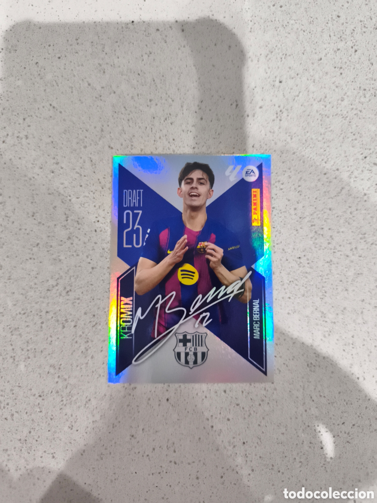 Figurine di Calcio: CROMO N&Uacute;MERO K15 DRAFT 23 KROMIX MARC BERNAL FC BARCELONA. LIGA ESTE 26/27. PANINI.