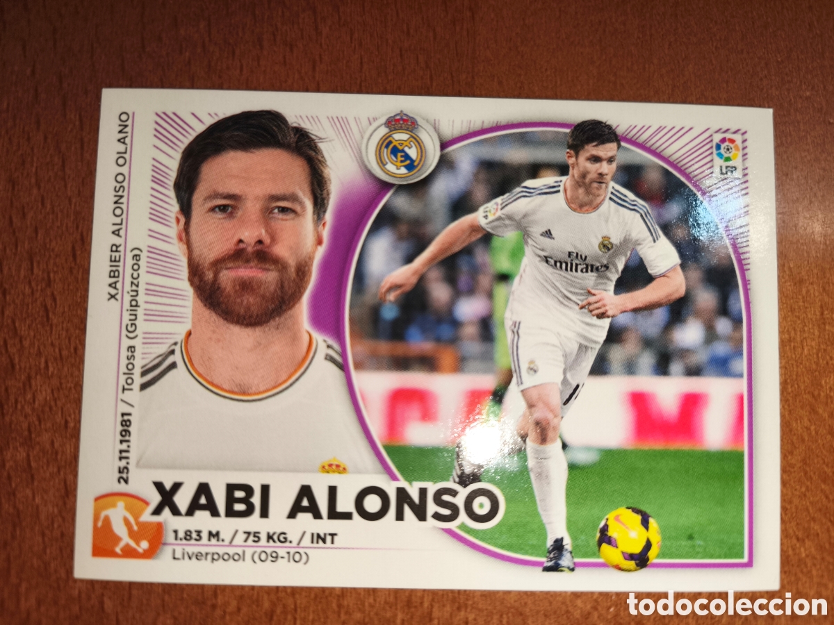 Cromos de f&uacute;tbol: Xabi Alonso n&deg;11 liga este 14/15 Real Madrid