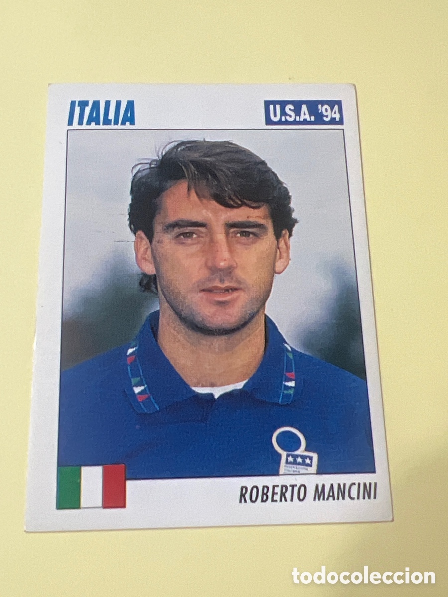 Cromos de f&uacute;tbol: C3750. 258 SERVICE LINE MUNDIAL USA 94 ROBERTO MANCINI ITALIA 1994 WORLD CUP SL ITALY