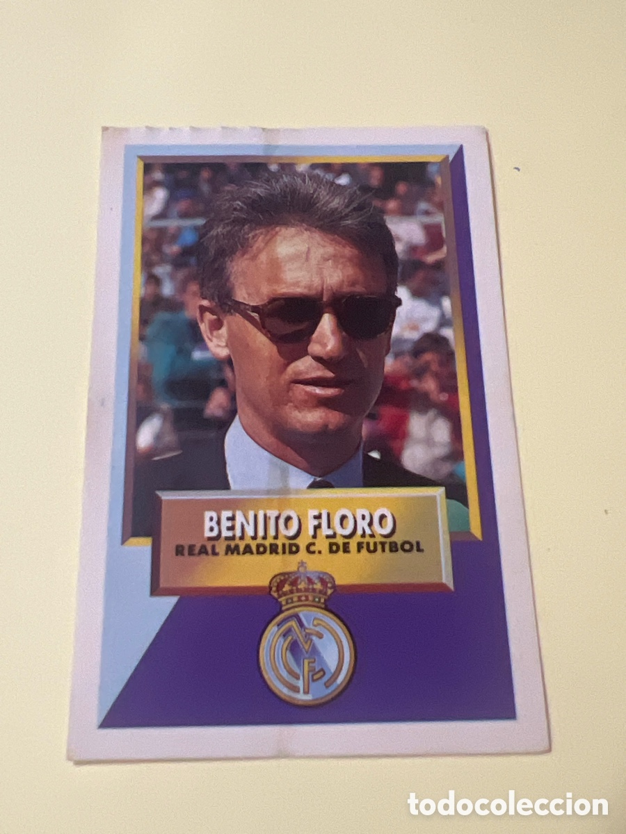 Cromos de f&uacute;tbol: CROMO ALBUM LIGA ESTE 93 94 BENITO FLORO (REAL MADRID) ADHESIVO DESPEGADO CON TRASERA 1993 1994