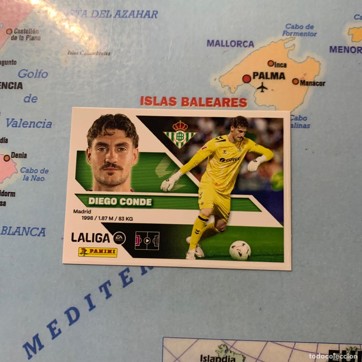 Cromos de f&uacute;tbol: Diego Conde coloca n&uacute;mero 4 Bis del Betis cromo de la liga este 26-27 2026-2027