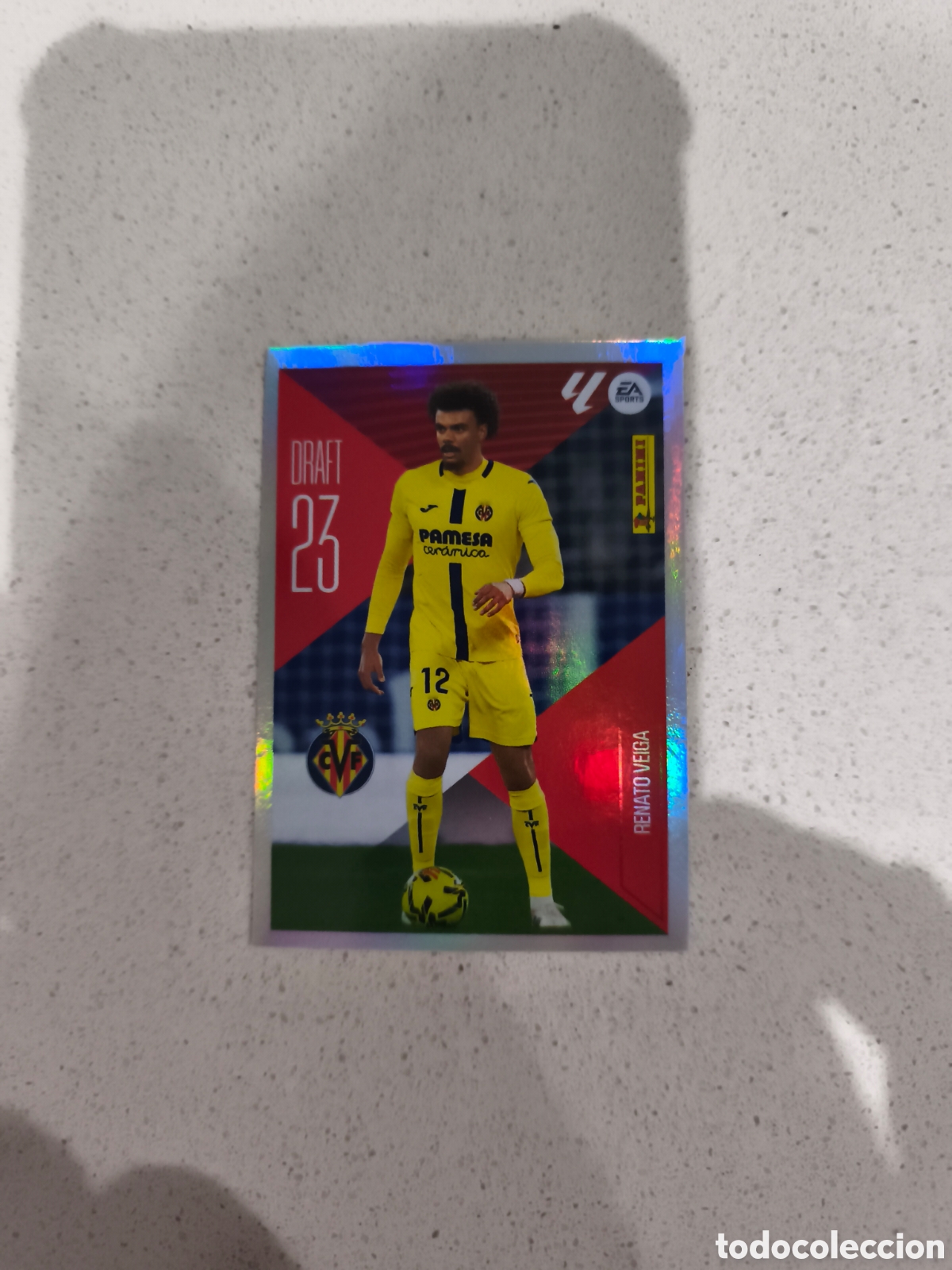 Cromos de f&uacute;tbol: CROMO N&Uacute;MERO 20 DRAFT 23 RENATO VEIGA VILLARREAL. LIGA ESTE 26/27. PANINI.