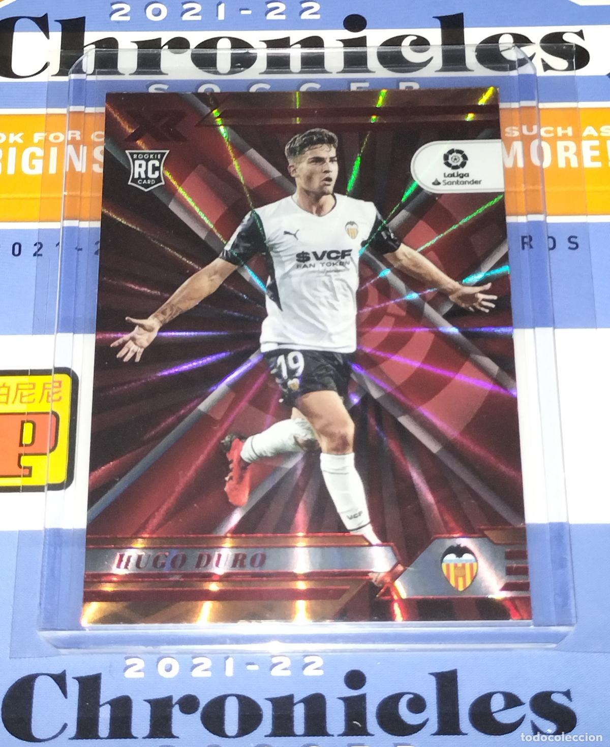 Cromos de Futebol: N&ordm; 136 HUGO DURO ROOKIE RED LASER VALENCIA CARD CHRONICLES XR LA LIGA SOCCER 2021 2022 21 22 PANINI