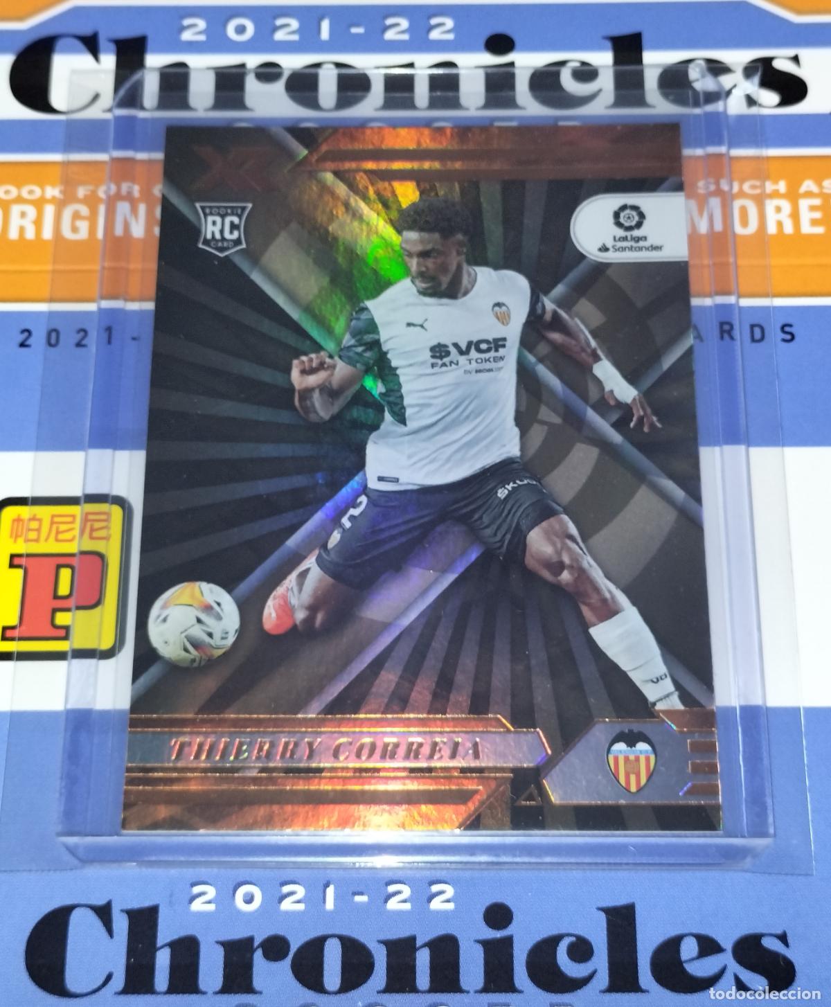 Cromos de f&uacute;tbol: N&ordm; 137 THIERRY CORREIA RC ROOKIE VALENCIA CARD CHRONICLES XR LA LIGA SOCCER 2021 2022 21 22 PANINI