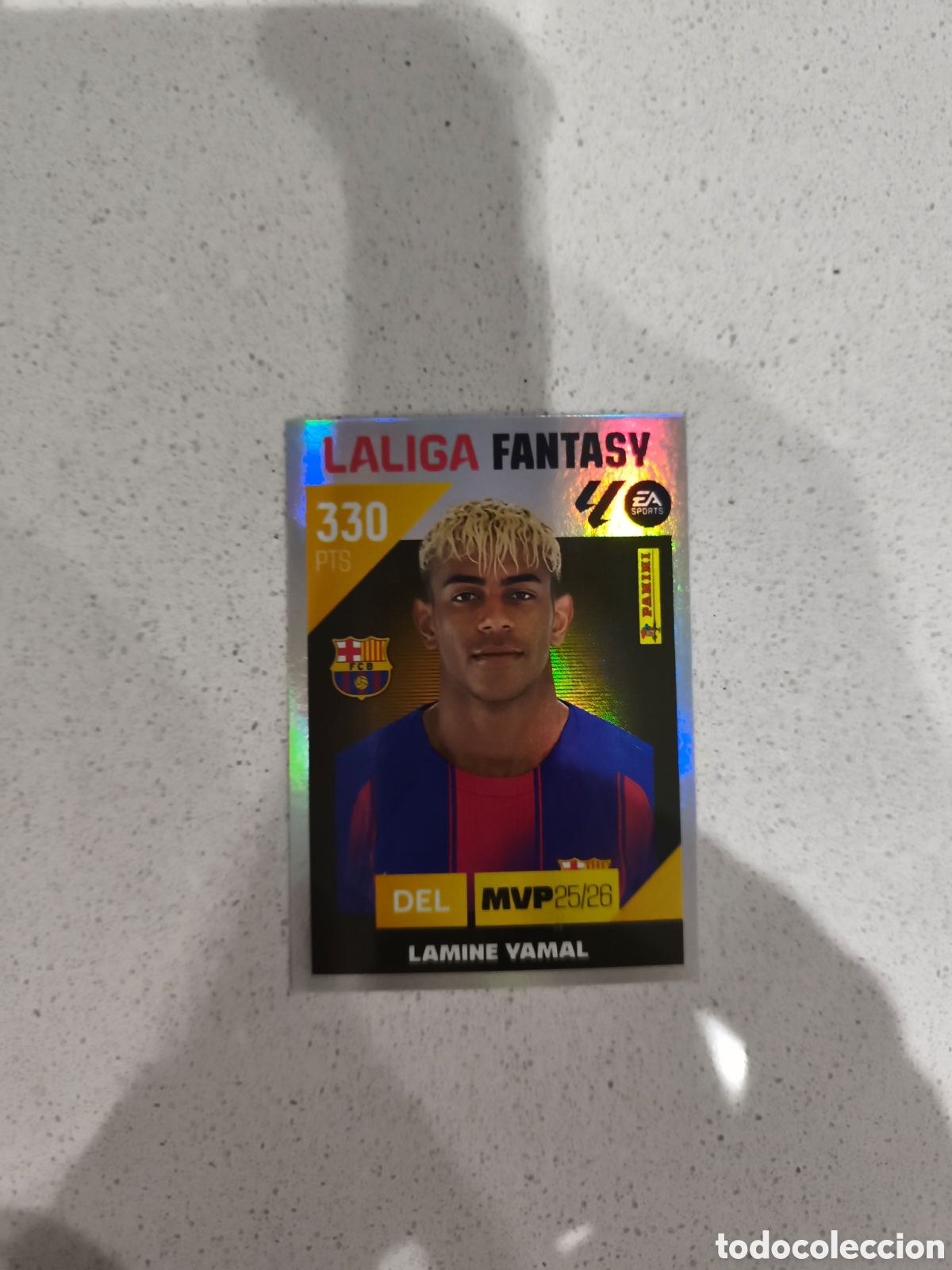 Cromos de f&uacute;tbol: CROMO N&Uacute;MERO 5 LA LIGA FANTASY LAMINE YAMAL FC BARCELONA. LIGA ESTE 26/27. PANINI.