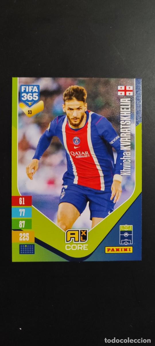 Cromos de f&uacute;tbol: ADRENALYN XL FIFA 365 2027 CARD CORE KVARATSKHELIA PSG # 53 PANINI