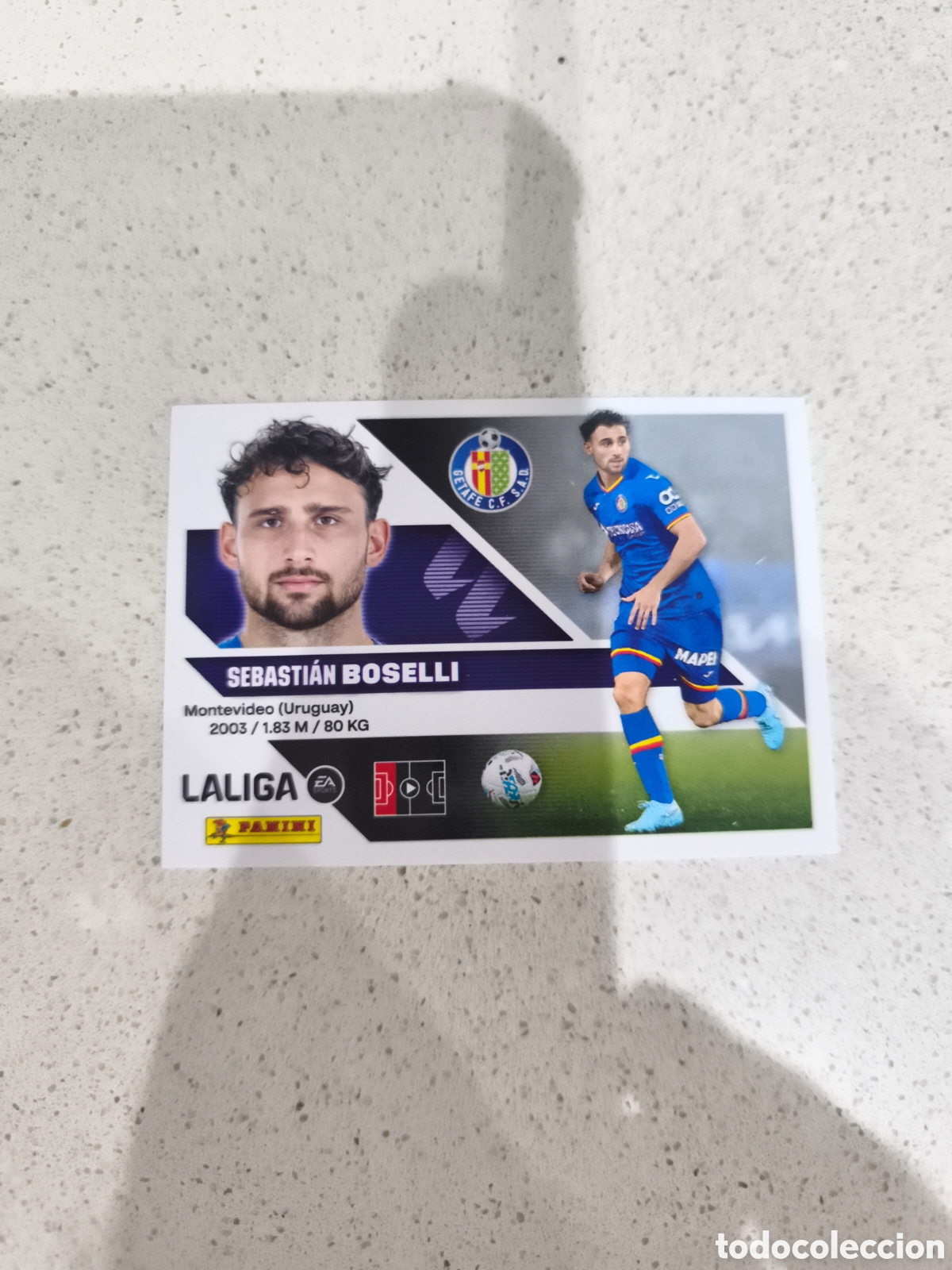 Cromos de f&uacute;tbol: CROMO N&Uacute;MERO 7 BOSELLI GETAFE. LIGA ESTE 26/27. PANINI.