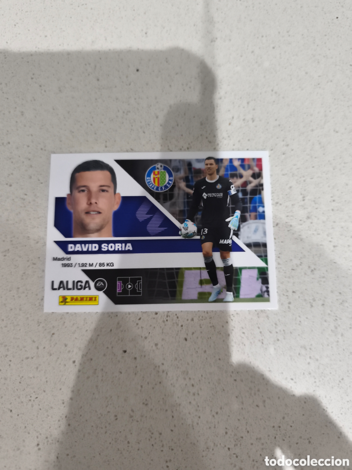 Cromos de f&uacute;tbol: CROMO N&Uacute;MERO 3 DAVID SORIA GETAFE. LIGA ESTE 26/27. PANINI.