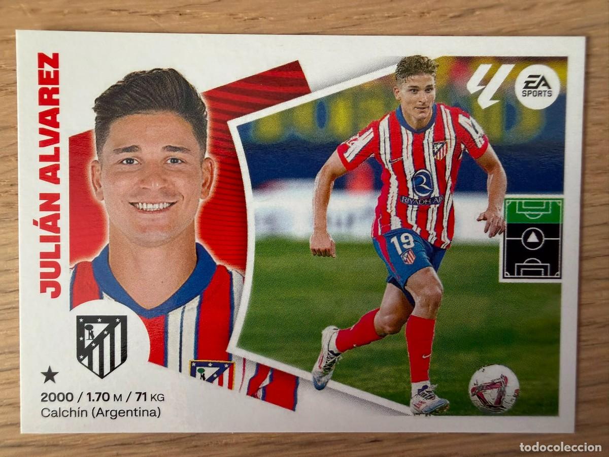 Fu&szlig;ball-Sticker: FICHAJE 39 JULIAN ALVAREZ ATLETICO MADRID 24 25 2024 2025 LIGA EA SPORTS COLECCIONES ESTE SIN PEGAR