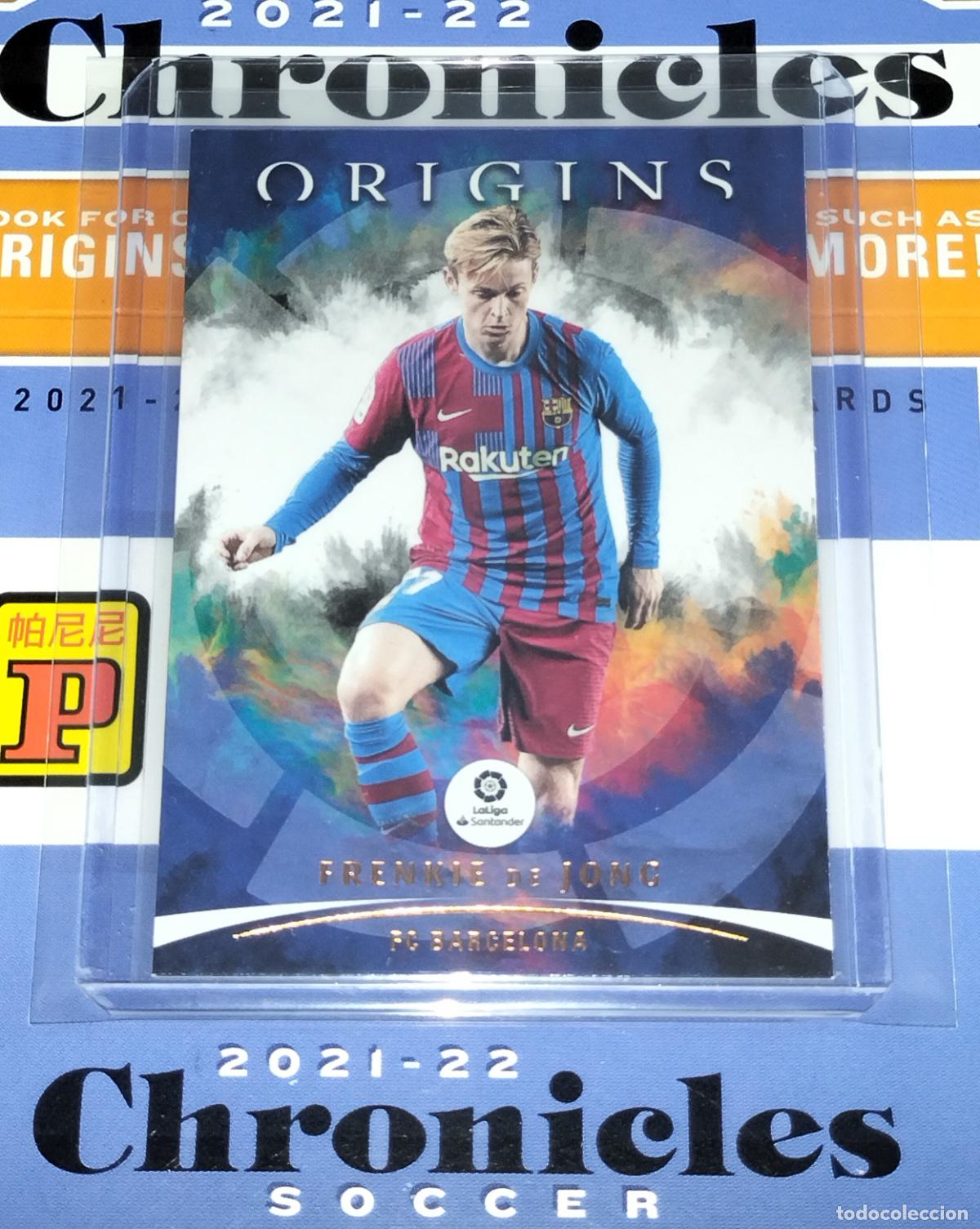 Figurine di Calcio: N&ordm; 85 FRENKIE DE JONG BARCELONA CARD CHRONICLES ORIGINS LA LIGA SOCCER 2021 2022 21 22 PANINI