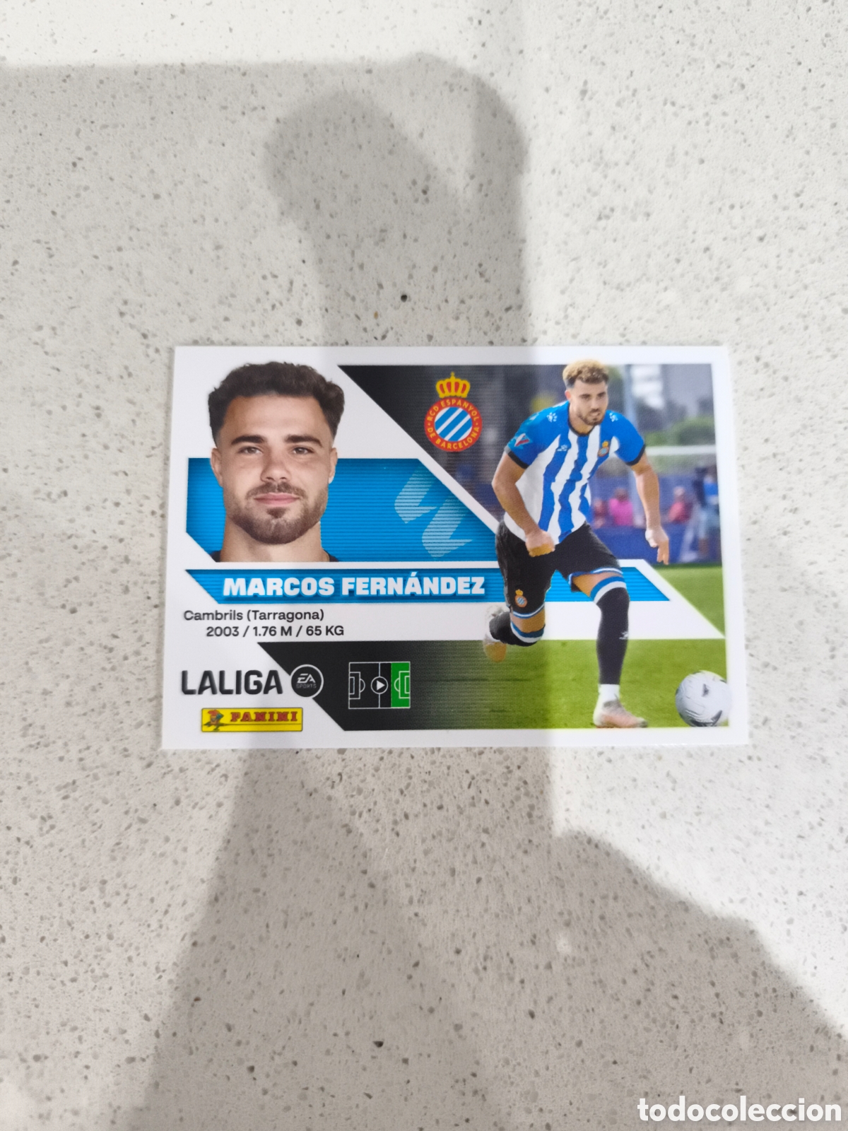 Figurine di Calcio: CROMO N&Uacute;MERO 15 MARCOS FERN&Aacute;NDEZ ESPANYOL. LIGA ESTE 26/27. PANINI. SEGUNDA EDICI&Oacute;N.