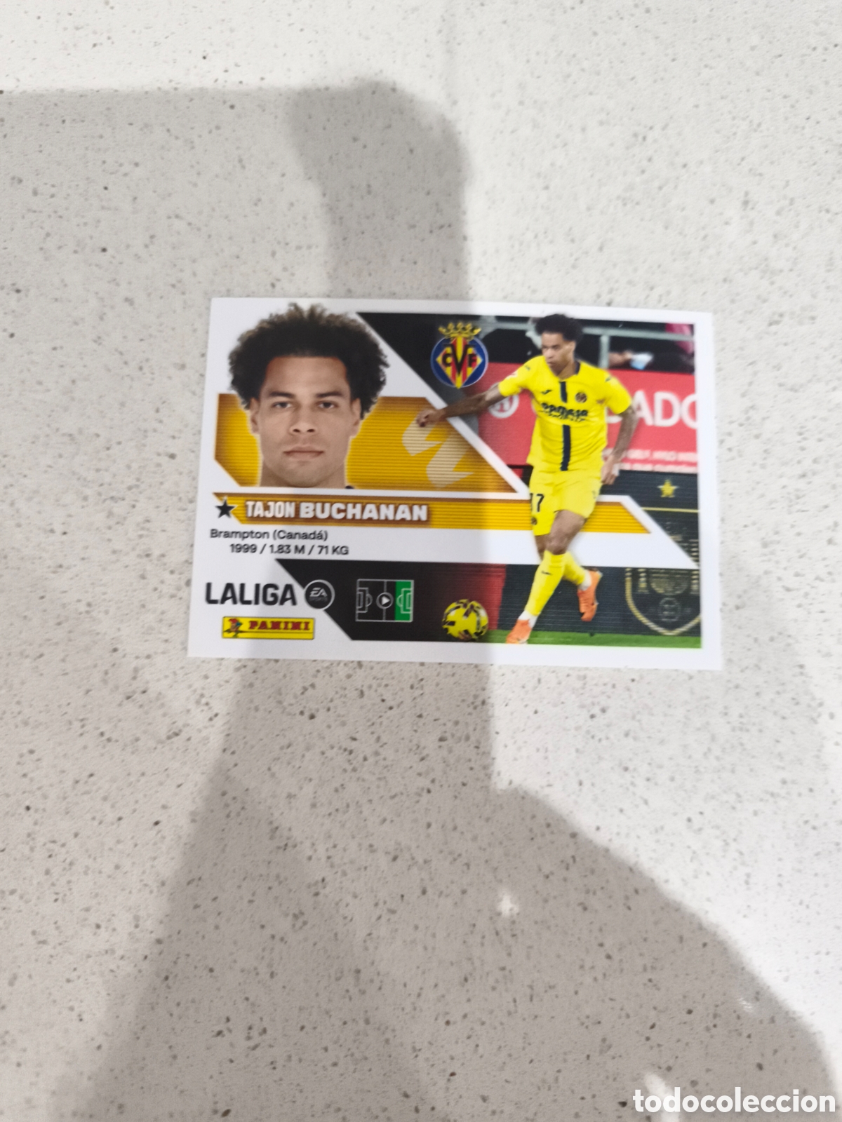 Cromos de f&uacute;tbol: CROMO N&Uacute;MERO 15 BUCHANAN VILLARREAL. LIGA ESTE 26/27. PANINI.