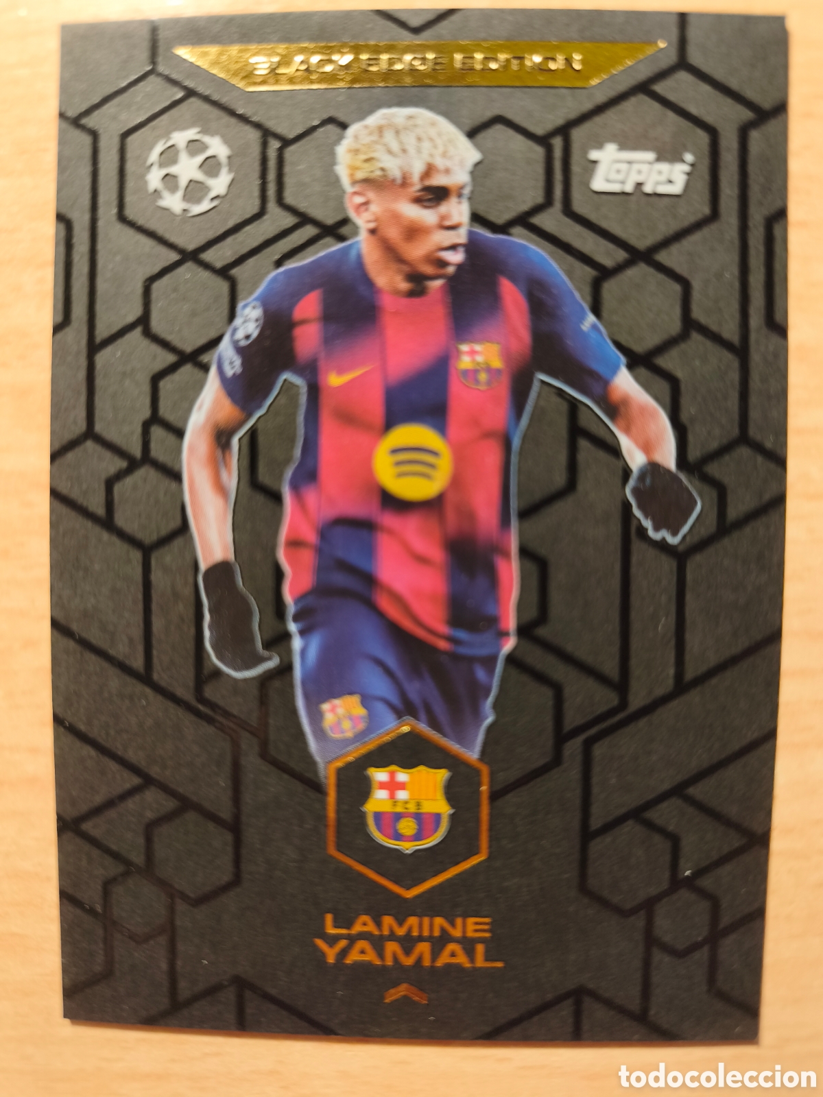 Cromos de f&uacute;tbol: BE 3 LAMINE YAMAL BLACK EDGE FC BARCELONA MATCH ATTAX 2025 2026 TOPPS 25 26 BE3