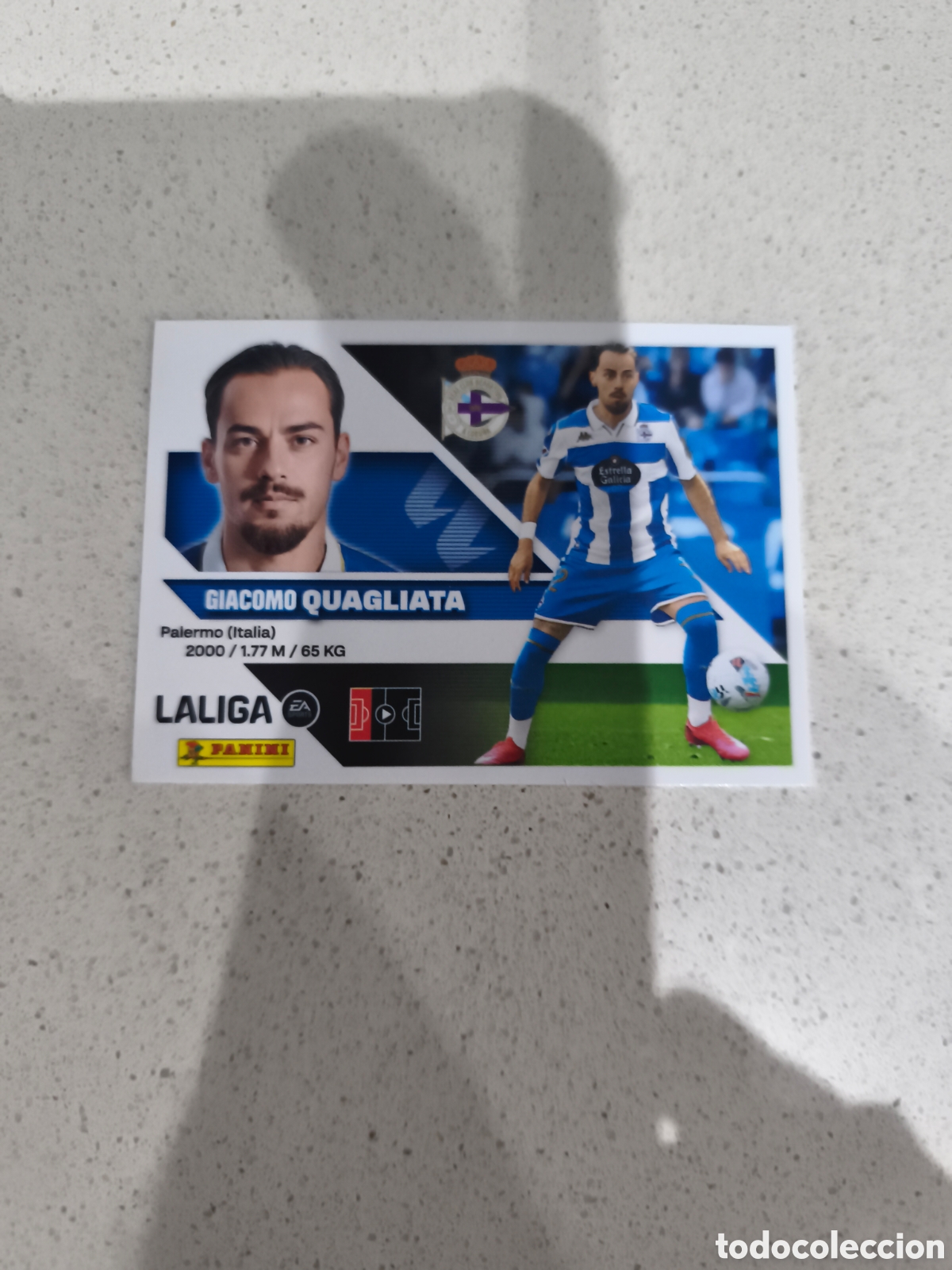 Cromos de f&uacute;tbol: CROMO N&Uacute;MERO 10 QUAGLIATA DEPORTIVO CORU&Ntilde;A. LIGA ESTE 26/27. PANINI.