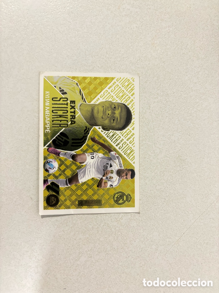 Cromos de f&uacute;tbol: Mbappe extra sticker oro