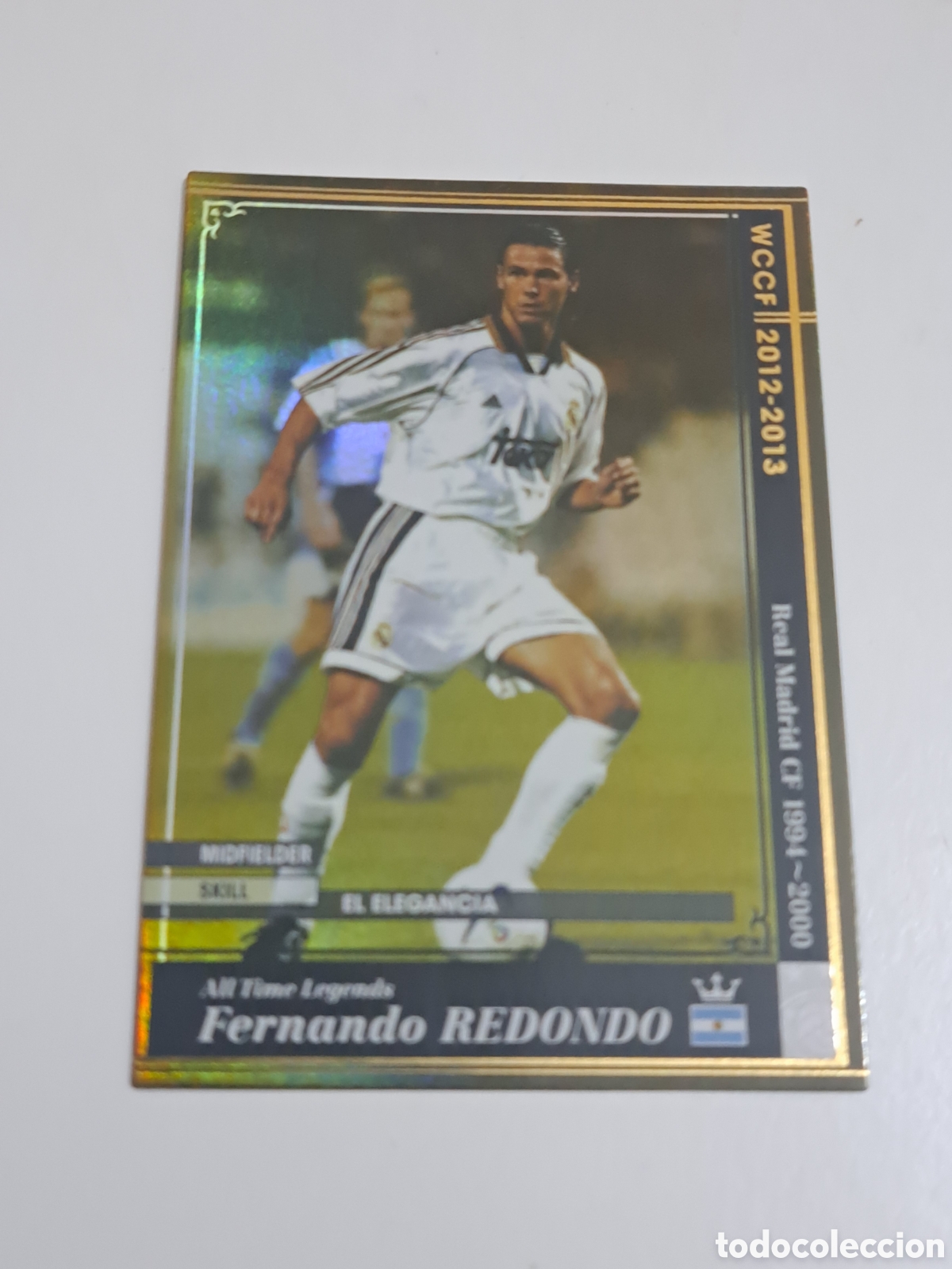 Cromos de f&uacute;tbol: CROMO CARD WCCF LIGA 2012-13 PANINI DE JAPON REAL MADRID FERNANDO REDONDO ALL TIME LEGENDS ESPECIAL