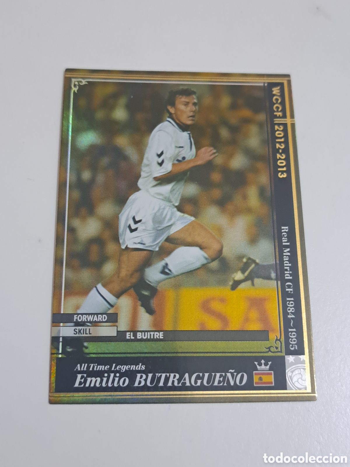 Cromos de f&uacute;tbol: CROMO CARD WCCF LIGA 2012-13 PANINI DE JAPON REAL MADRID EMILIO BUTRAGUE&Ntilde;O ALL TIME LEGENDS ESPECIAL