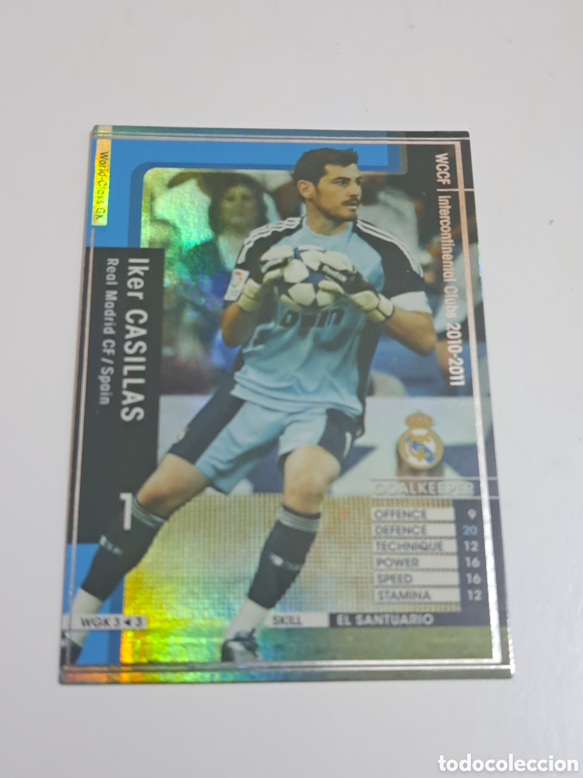 Cromos de f&uacute;tbol: CROMO CARD WCCF LIGA 2010-11 PANINI DE JAPON REAL MADRID IKER CASILLAS WORLD CLASS ESPECIAL