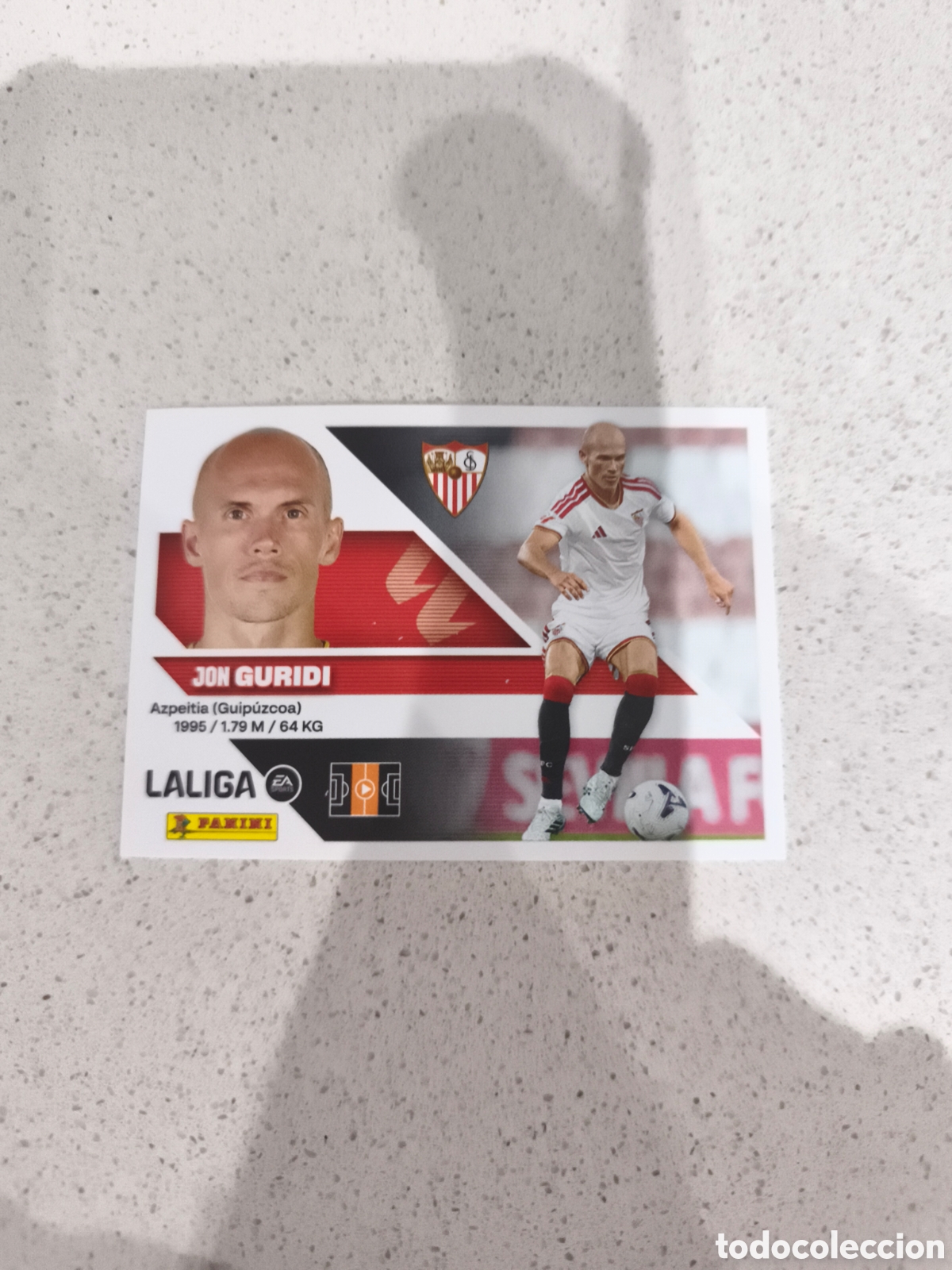 Cromos de f&uacute;tbol: CROMO N&Uacute;MERO 13 GURIDI SEVILLA. LIGA ESTE 26/27. PANINI.
